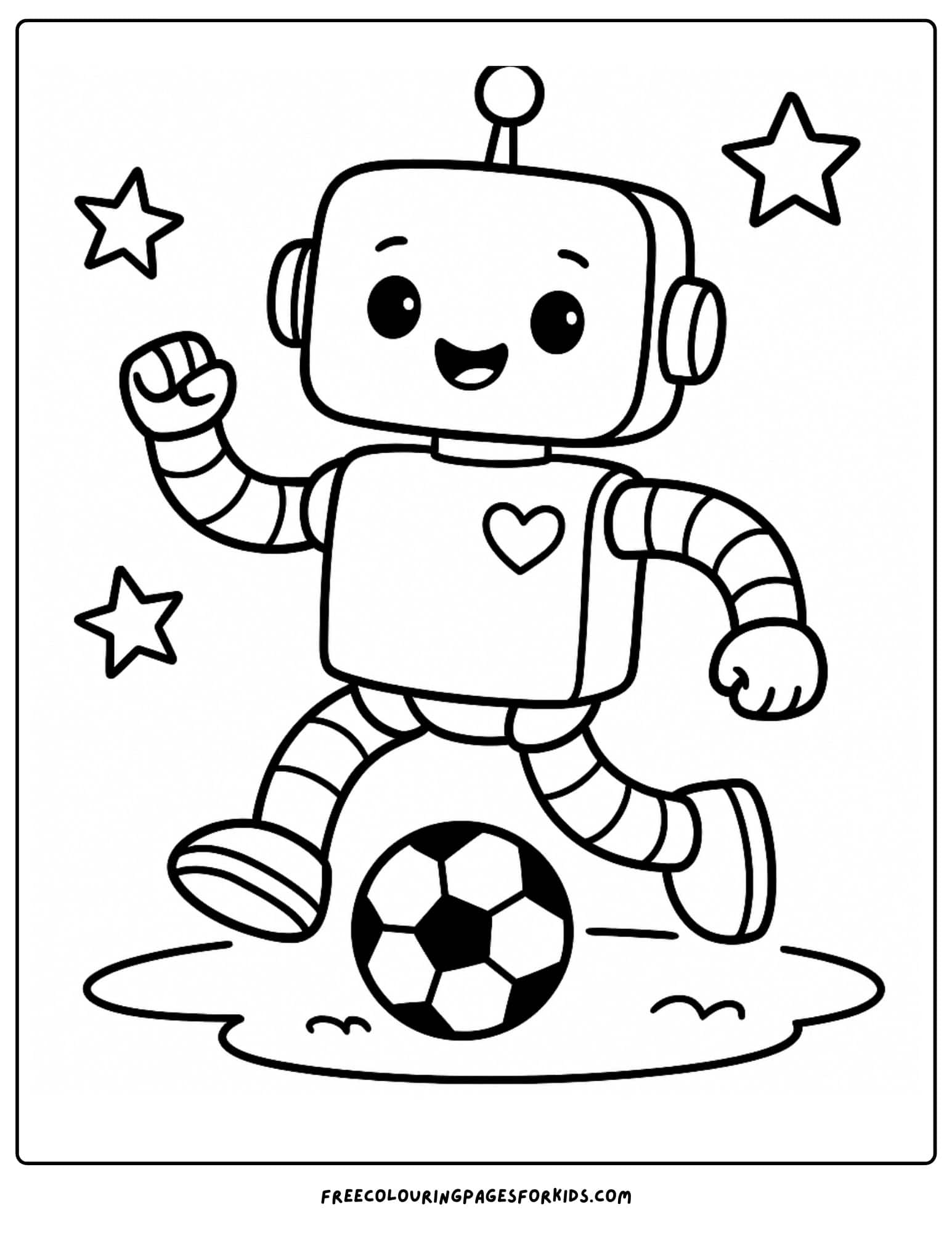 a robot playing soccer
