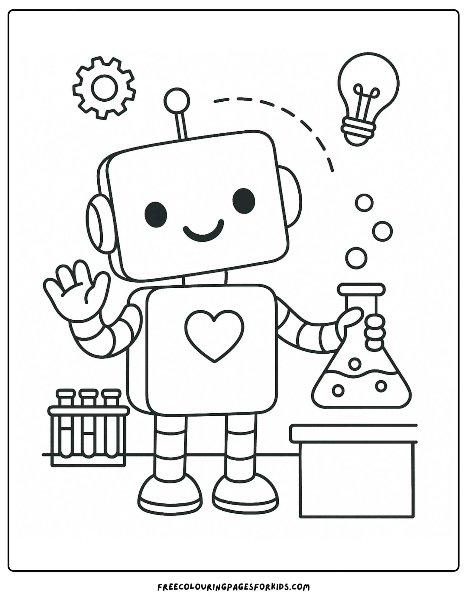a robot in a lab