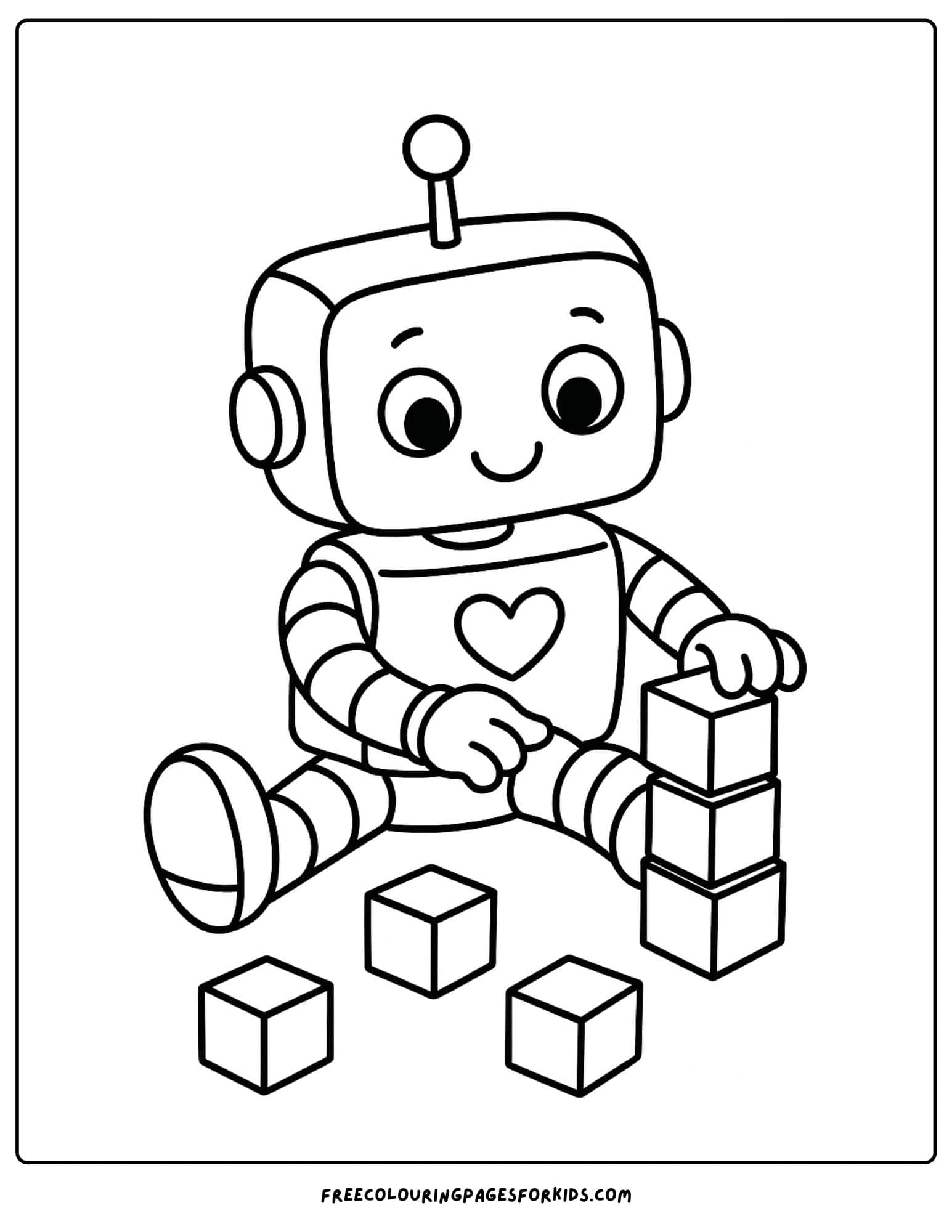 a robot stacking blocks