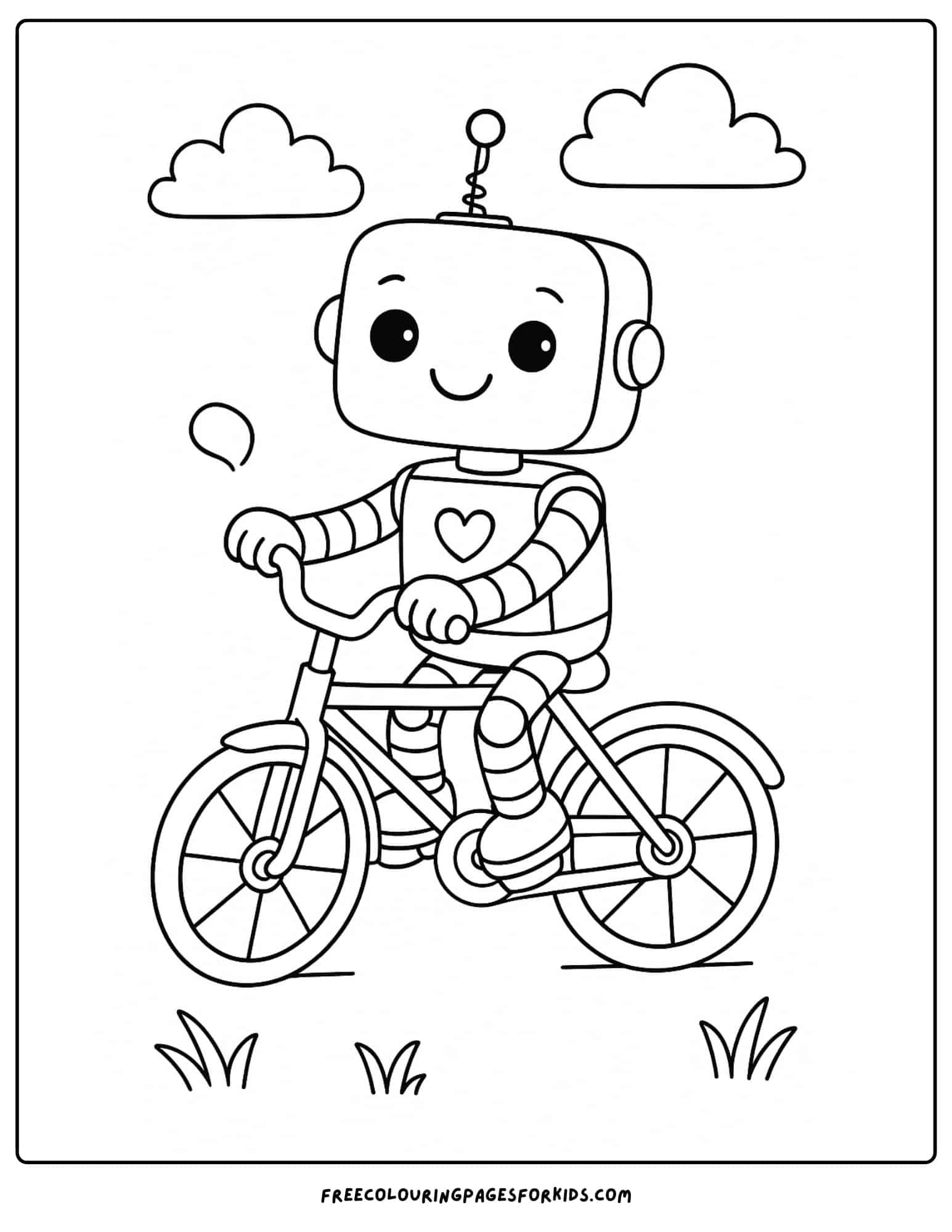 a robot riding a bike