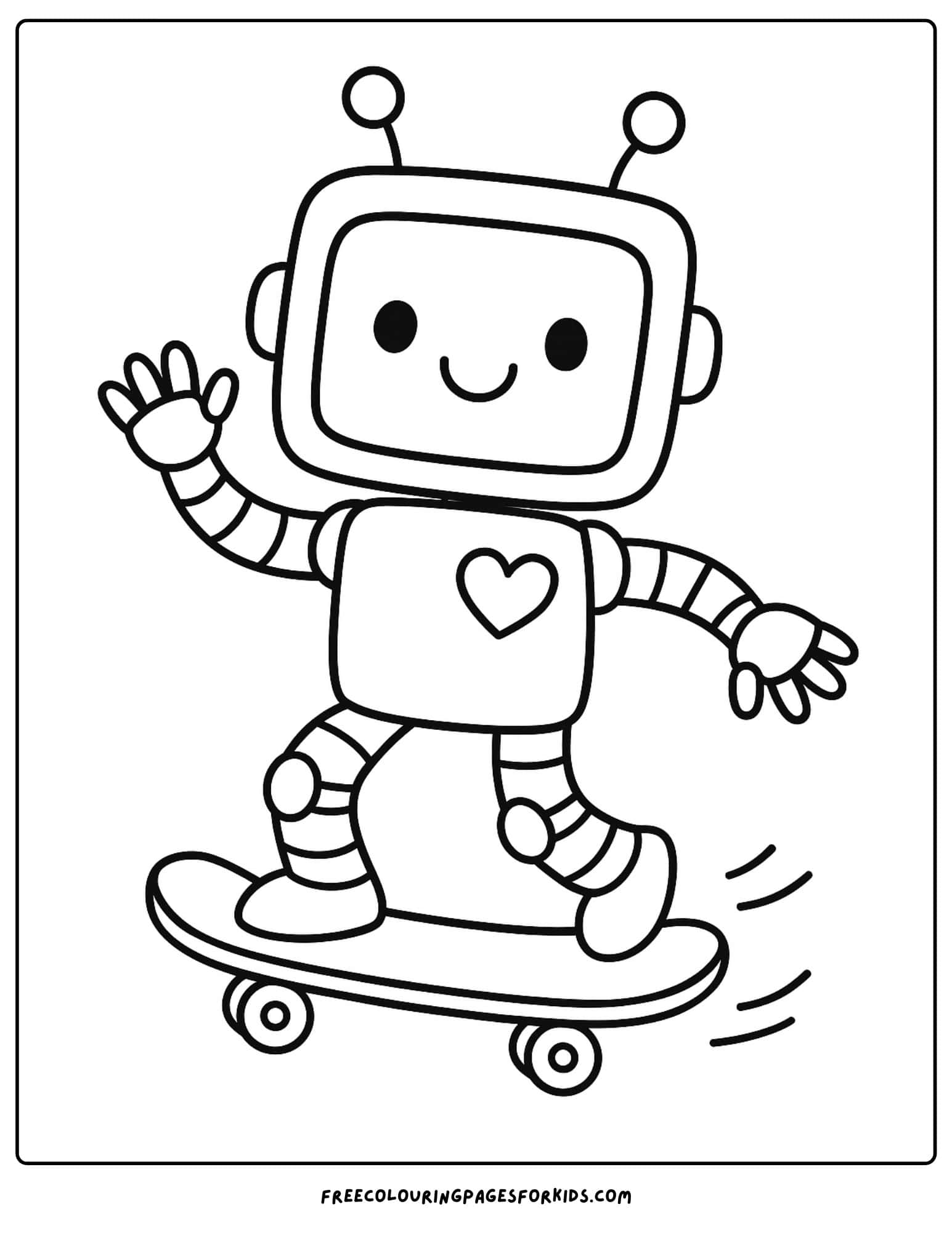 a robot on a skateboard