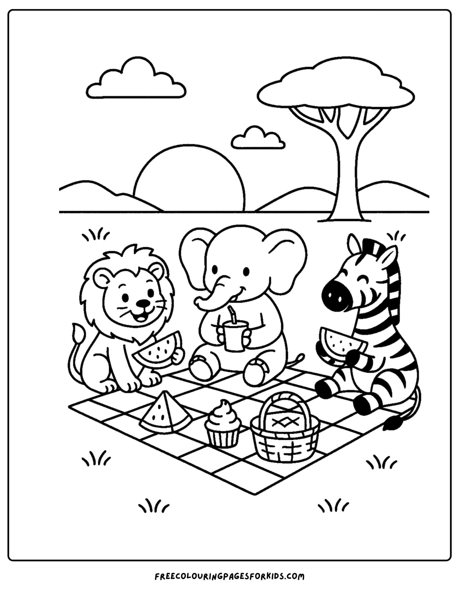 safari animal savannah picnic