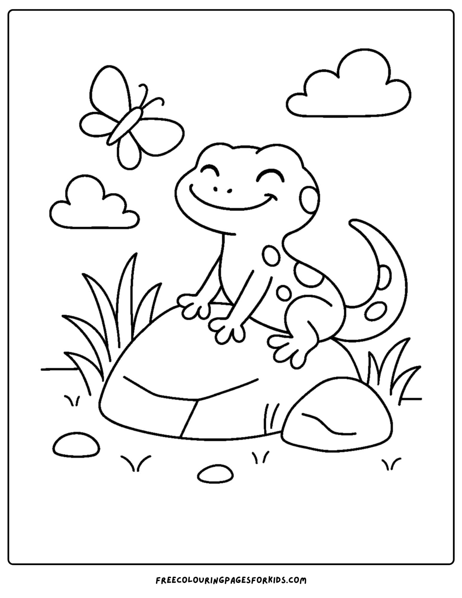 a gecko sunning itself on a rock
