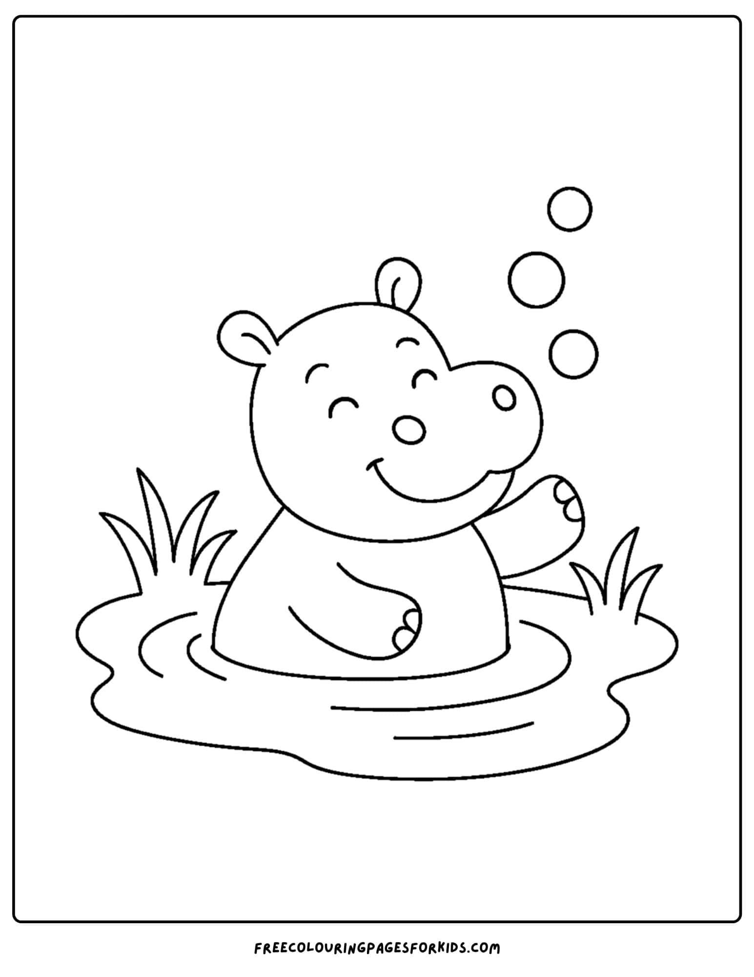a hippo blowing bubbles