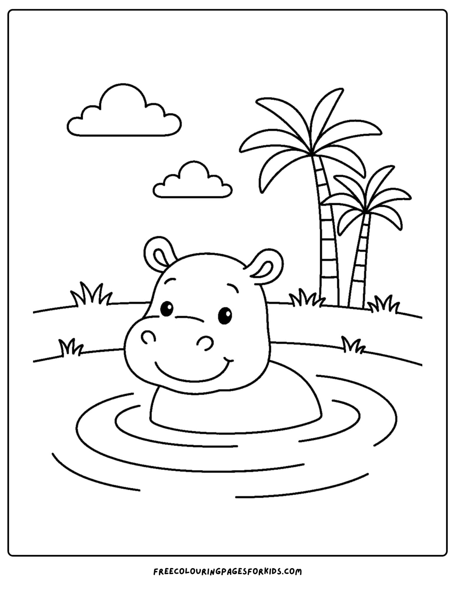 a hippo in water