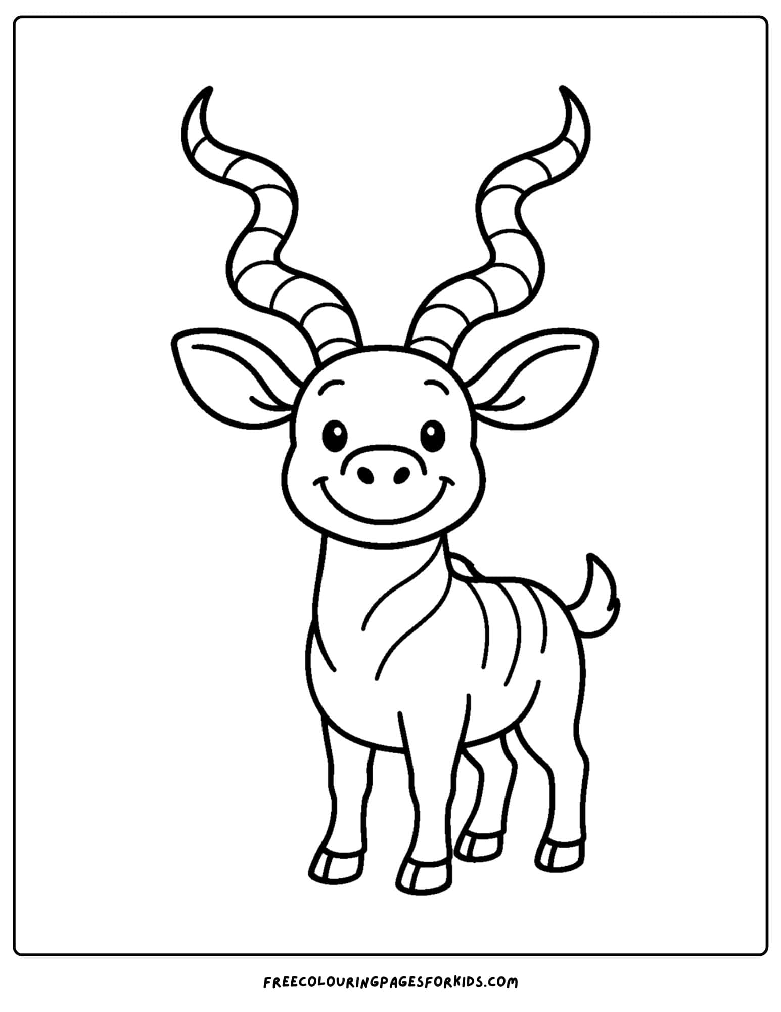 a kudu smiling