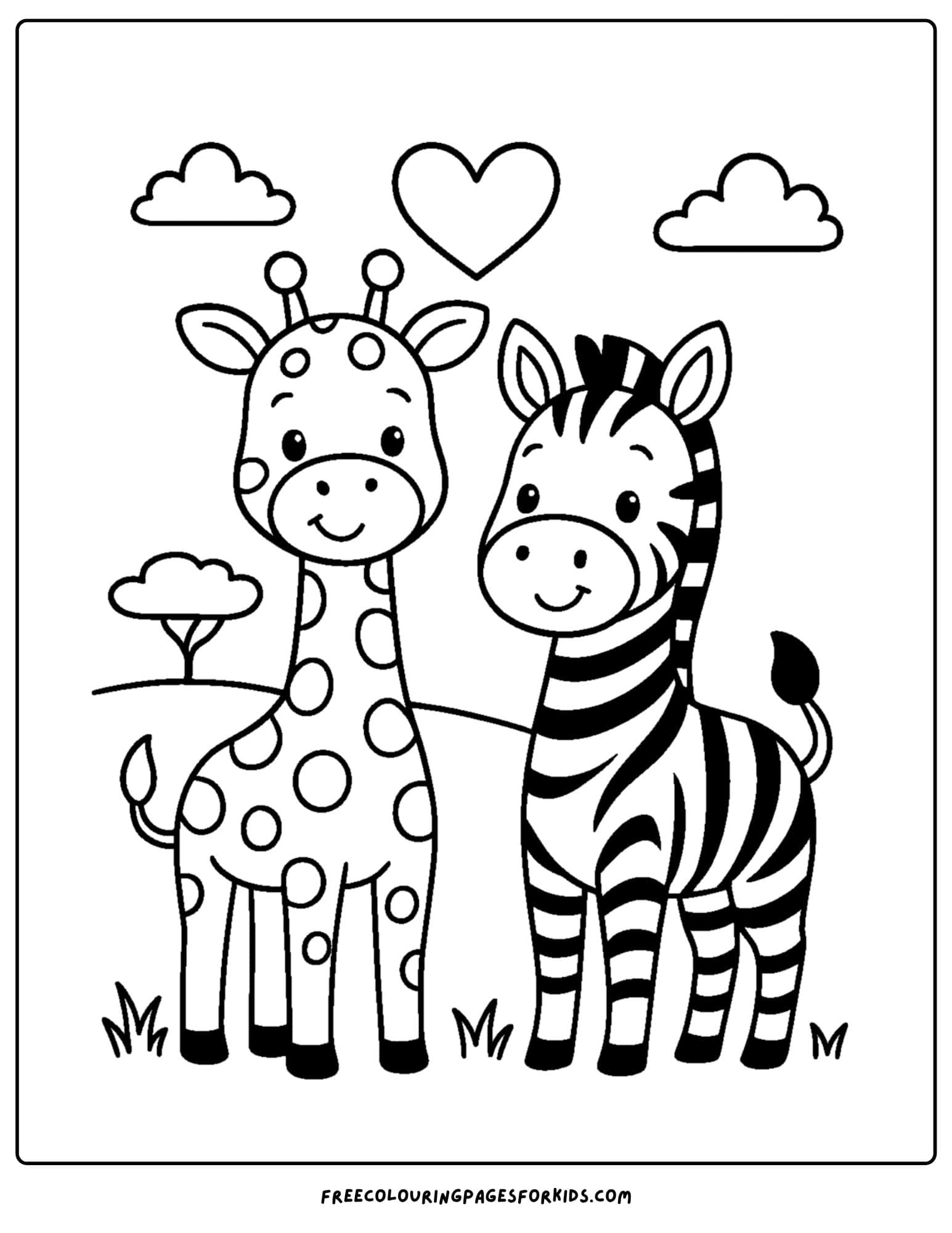 a zebra and a giraffe