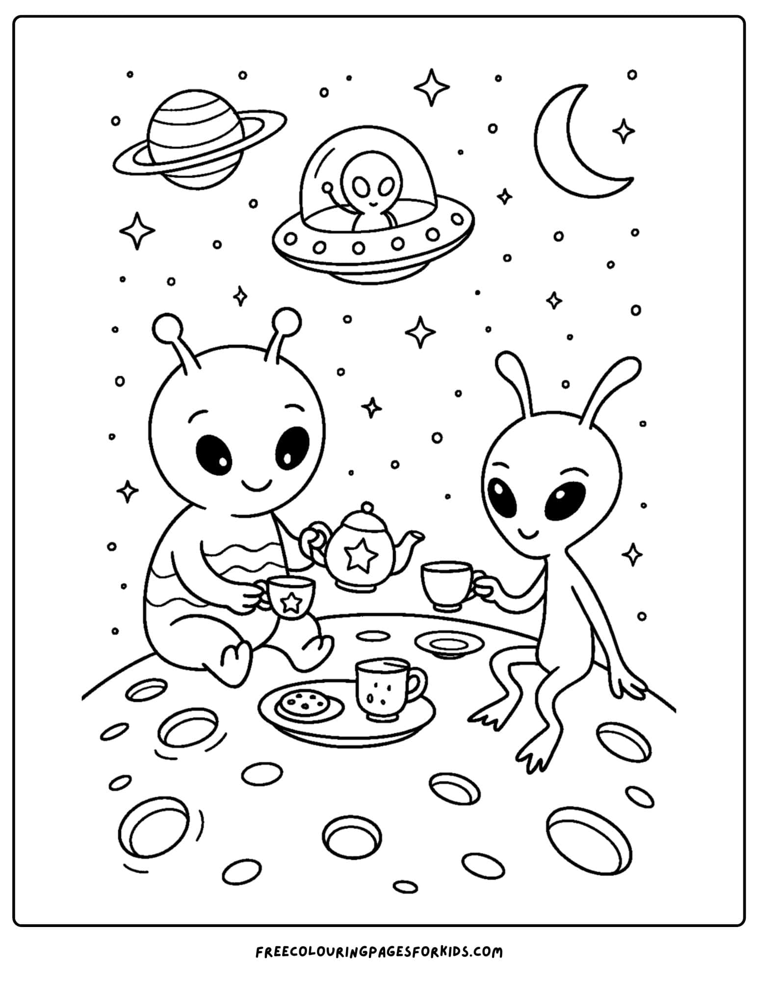 an alien tea party