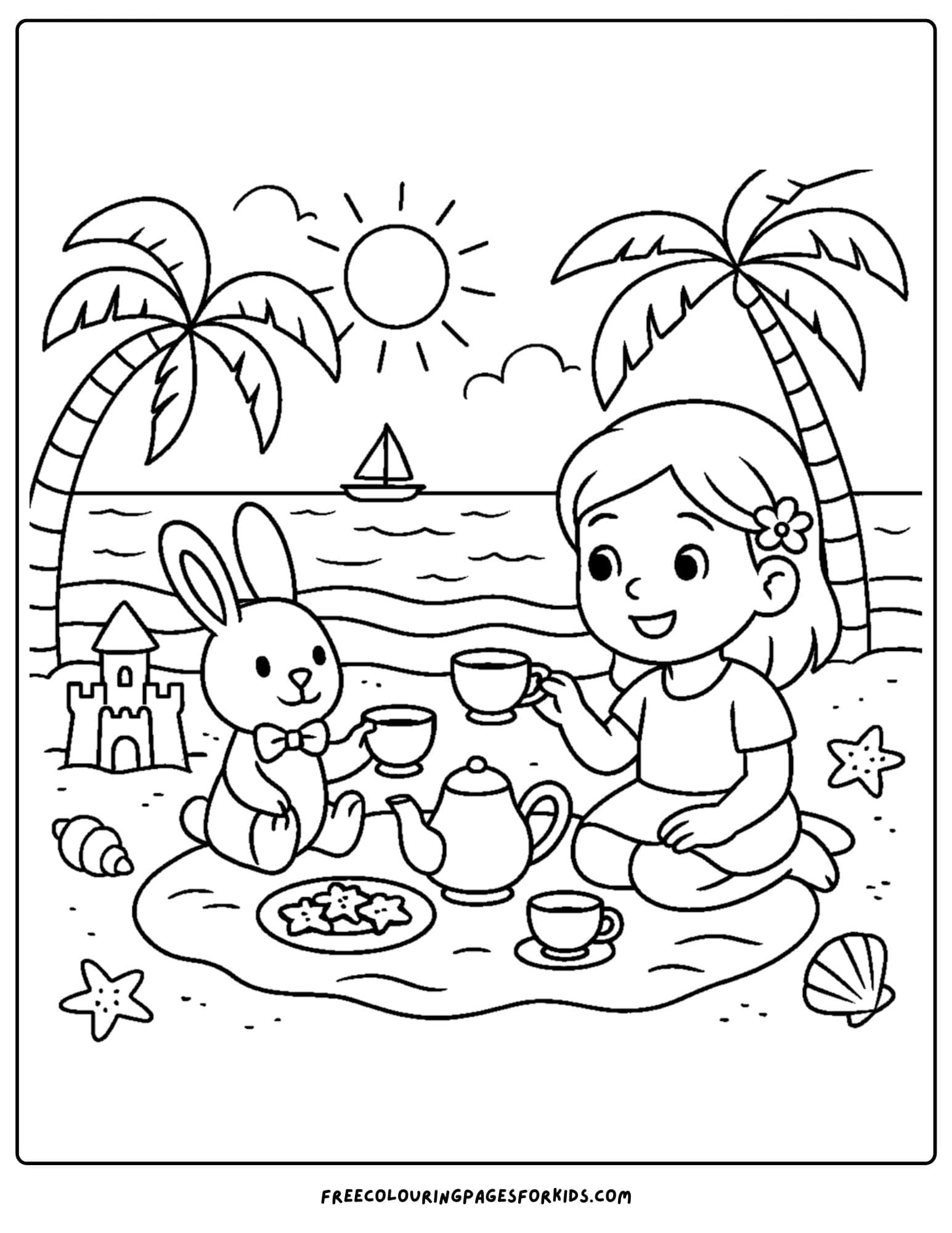 a beach tea party