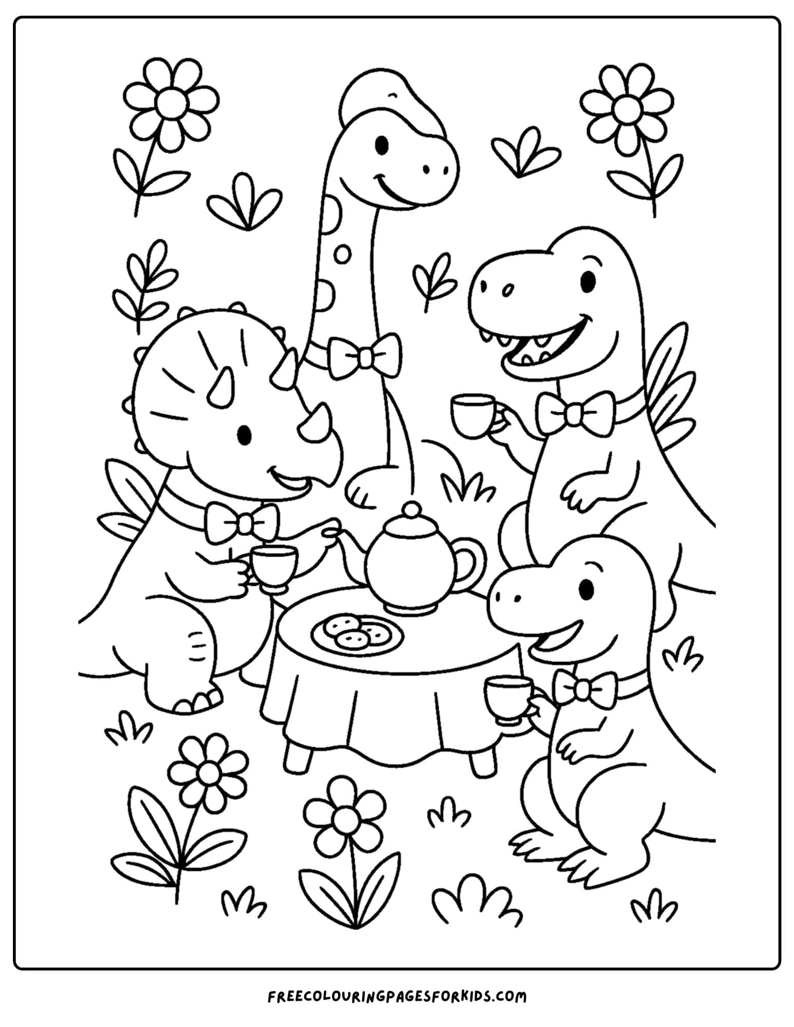 a dinosaur tea party