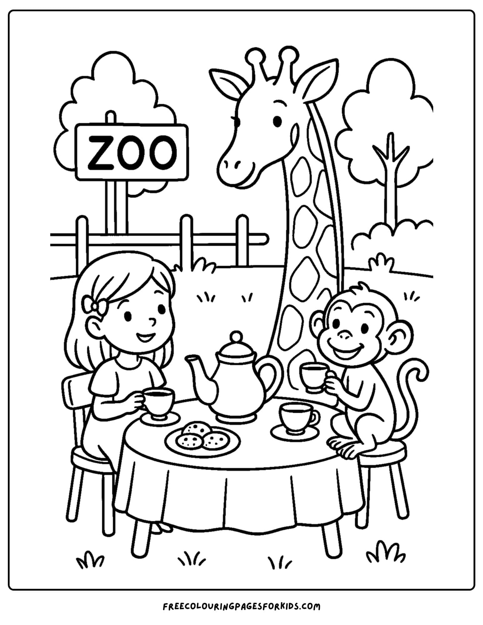 a tea party at the zoo
