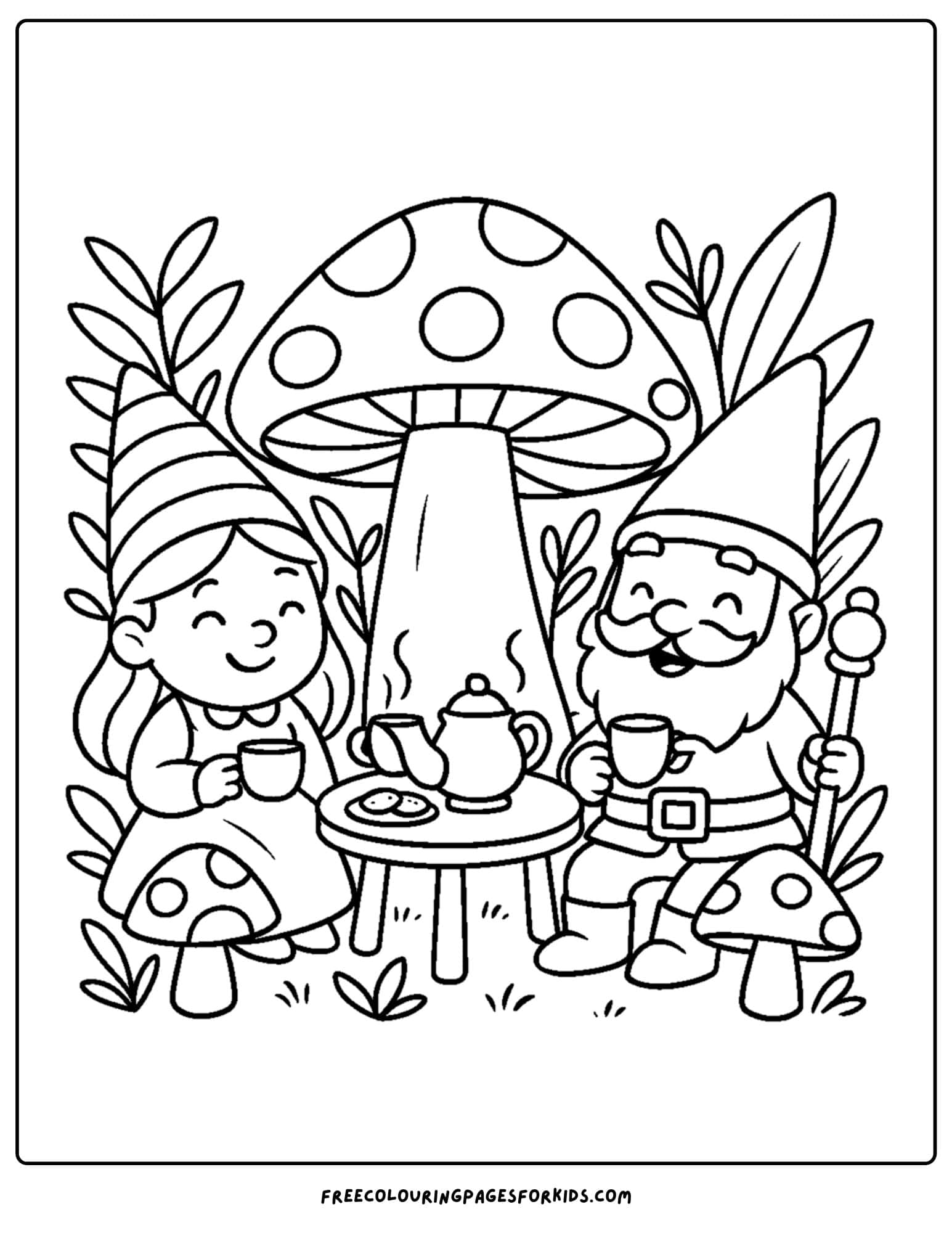 a gnome tea party