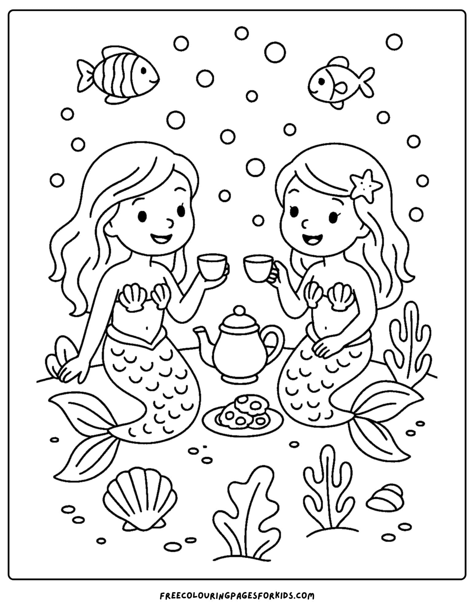 a tea party under the sea with mermaids