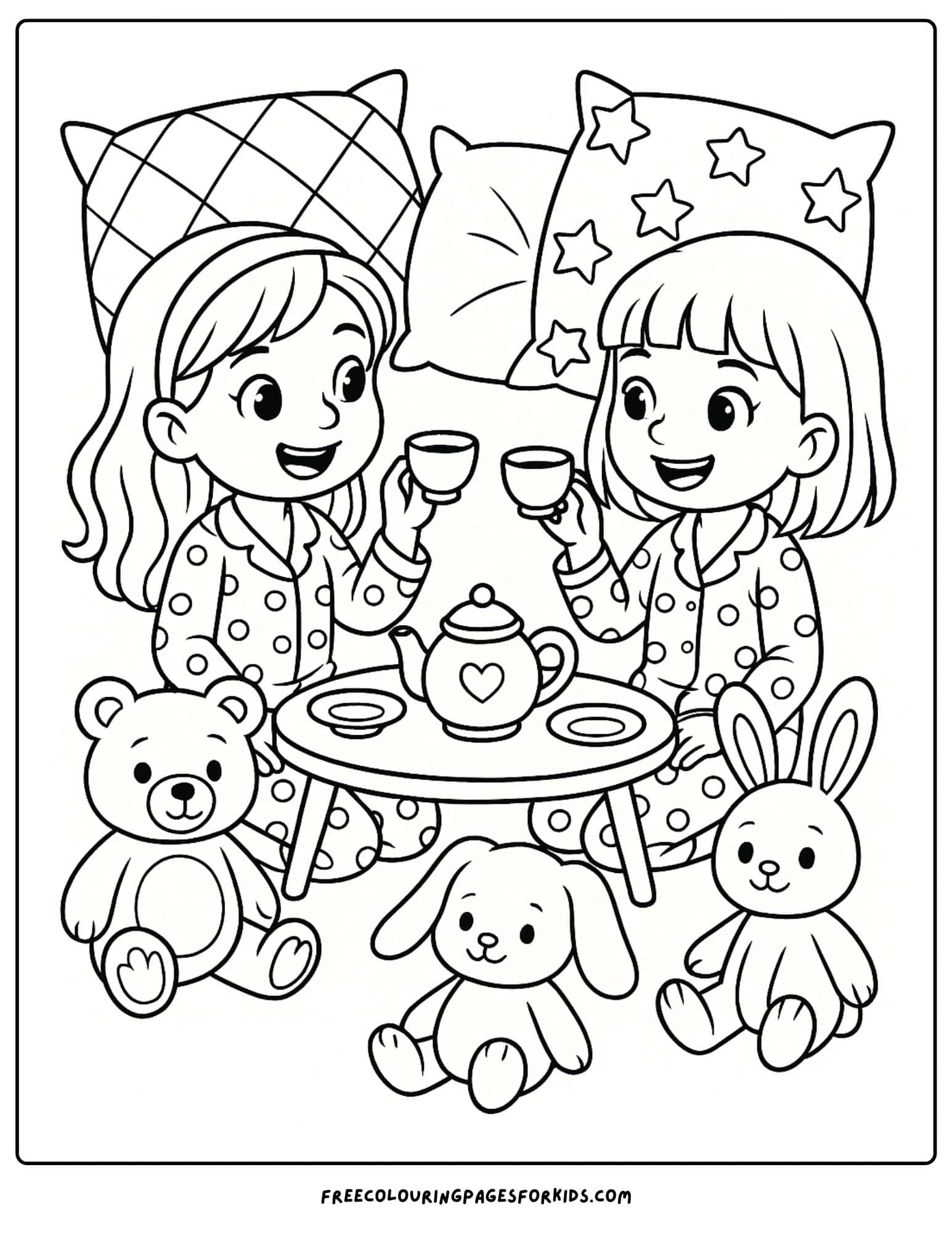 a pajama tea party