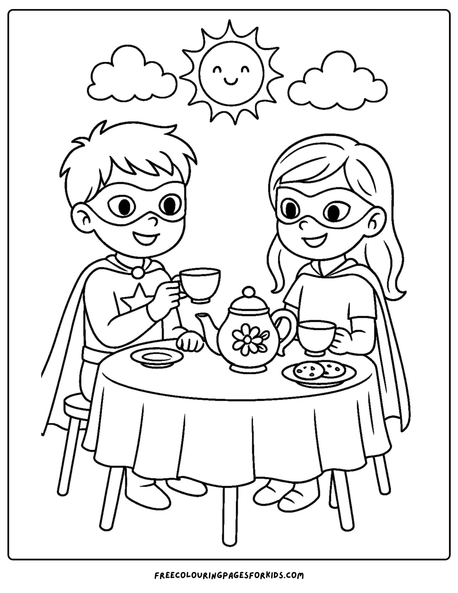 a superhero tea party