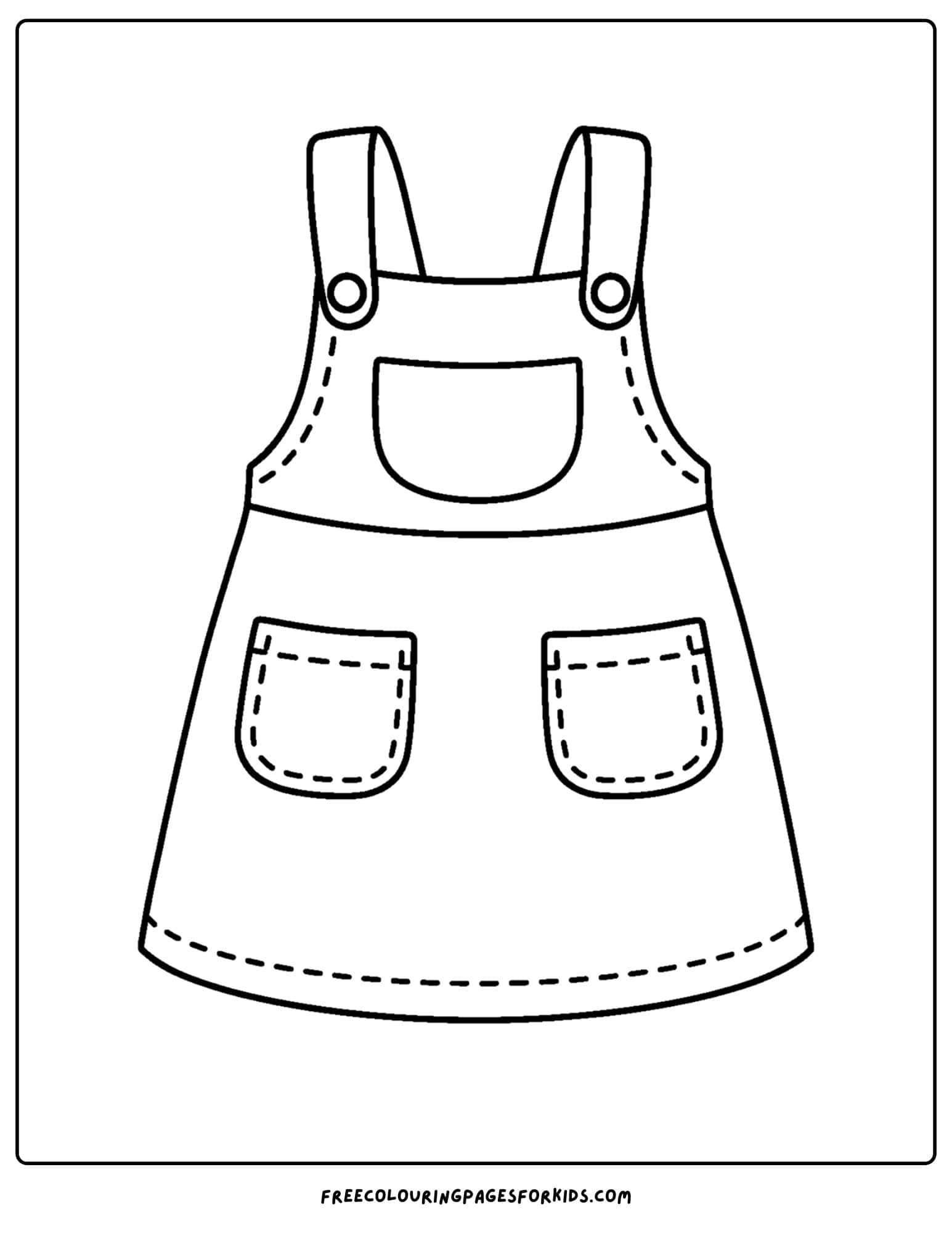overalls with pockets coloring page