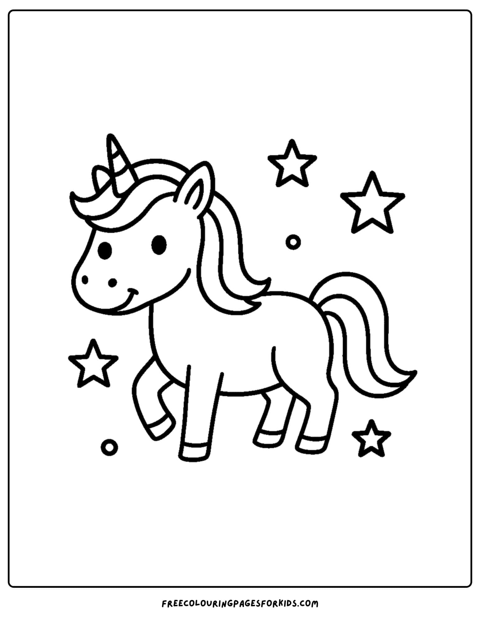 an easy to color unicorn