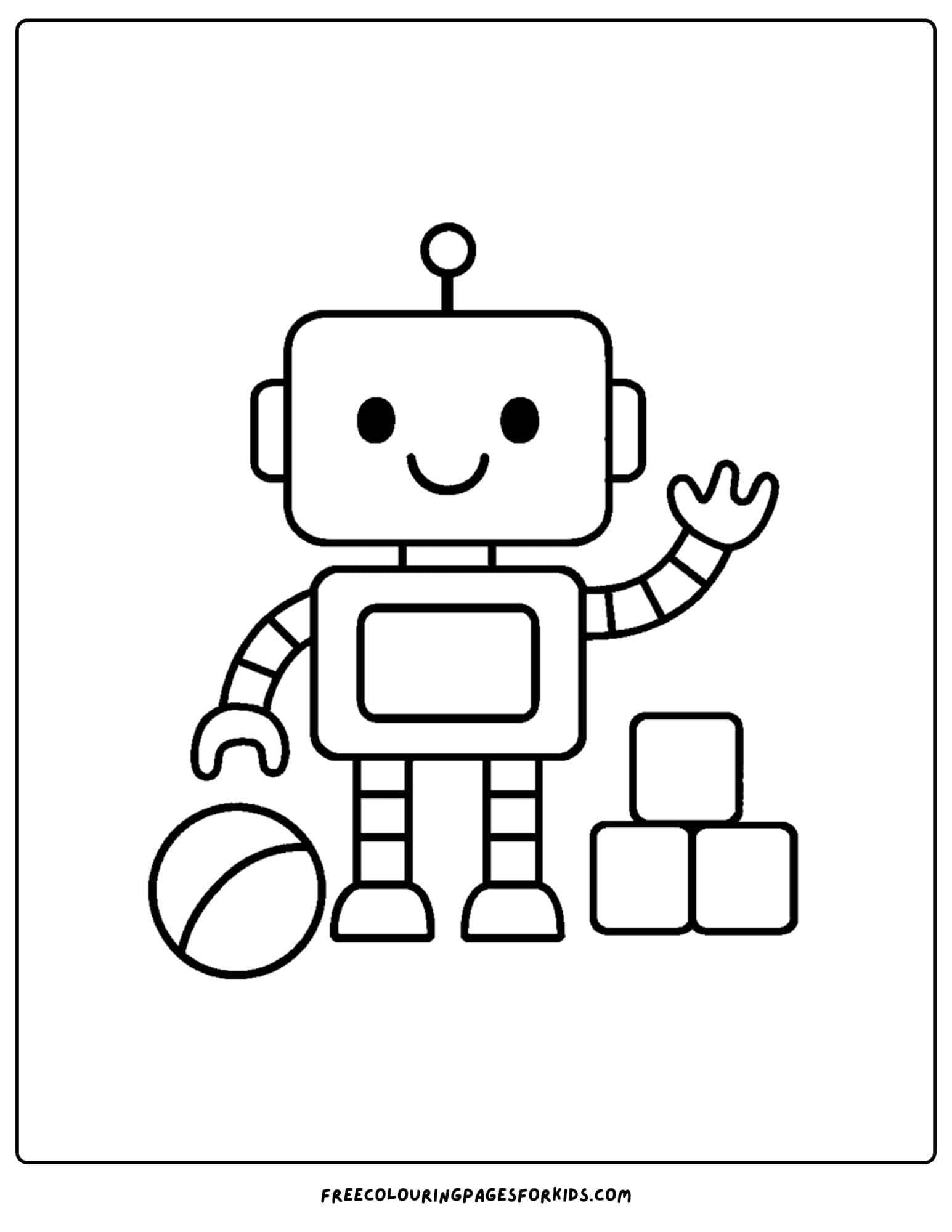 an easy to color robot