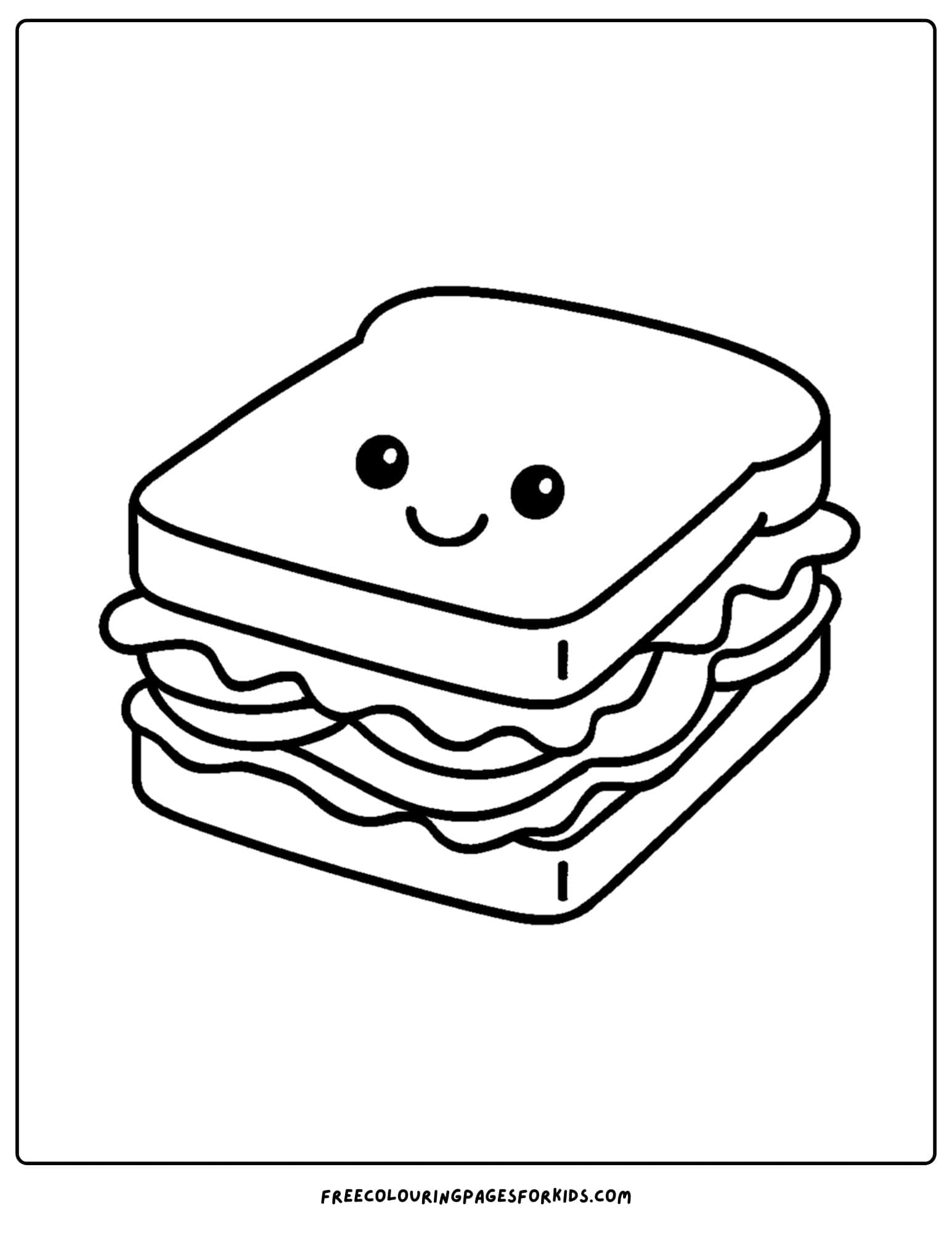 an easy to color sandwich