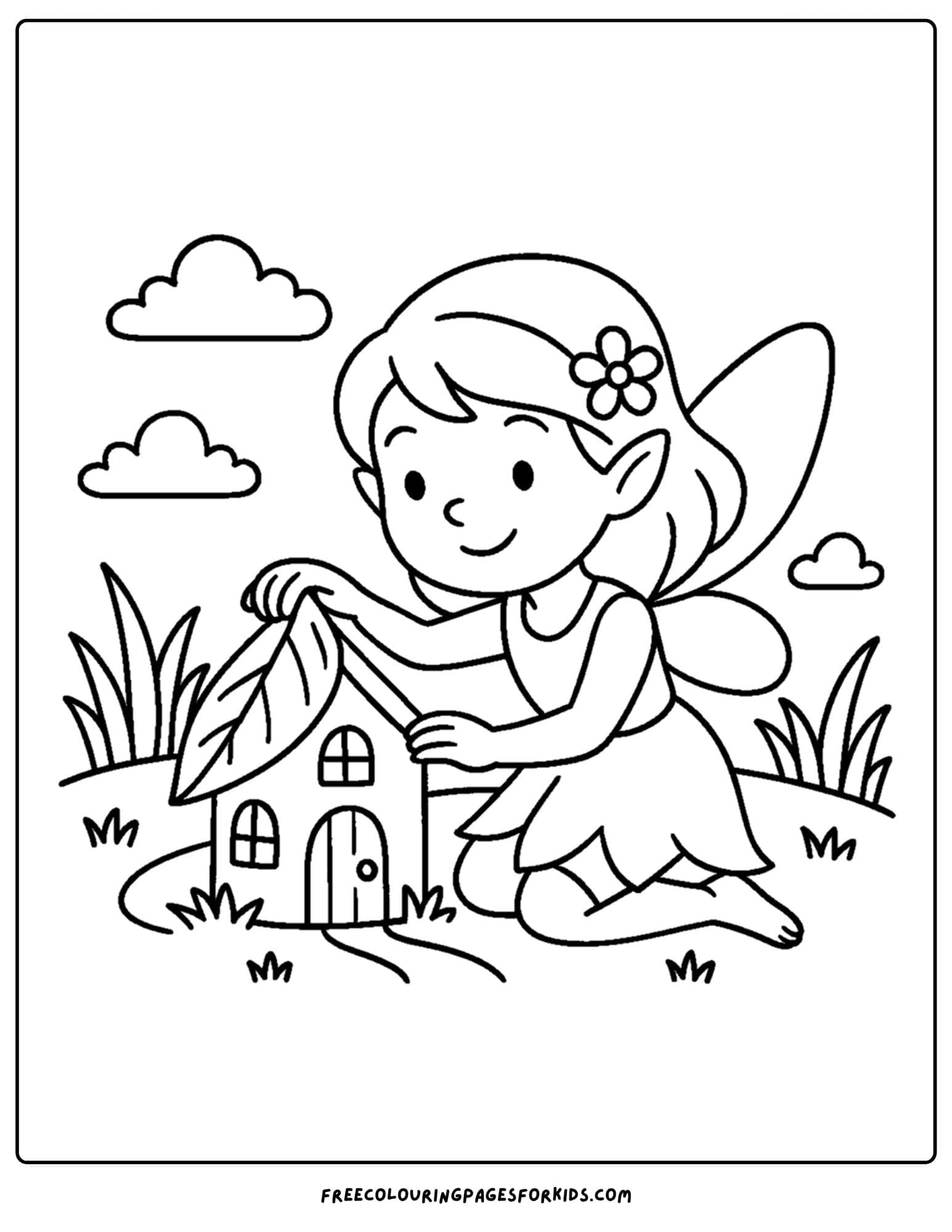 a fairy making a small house