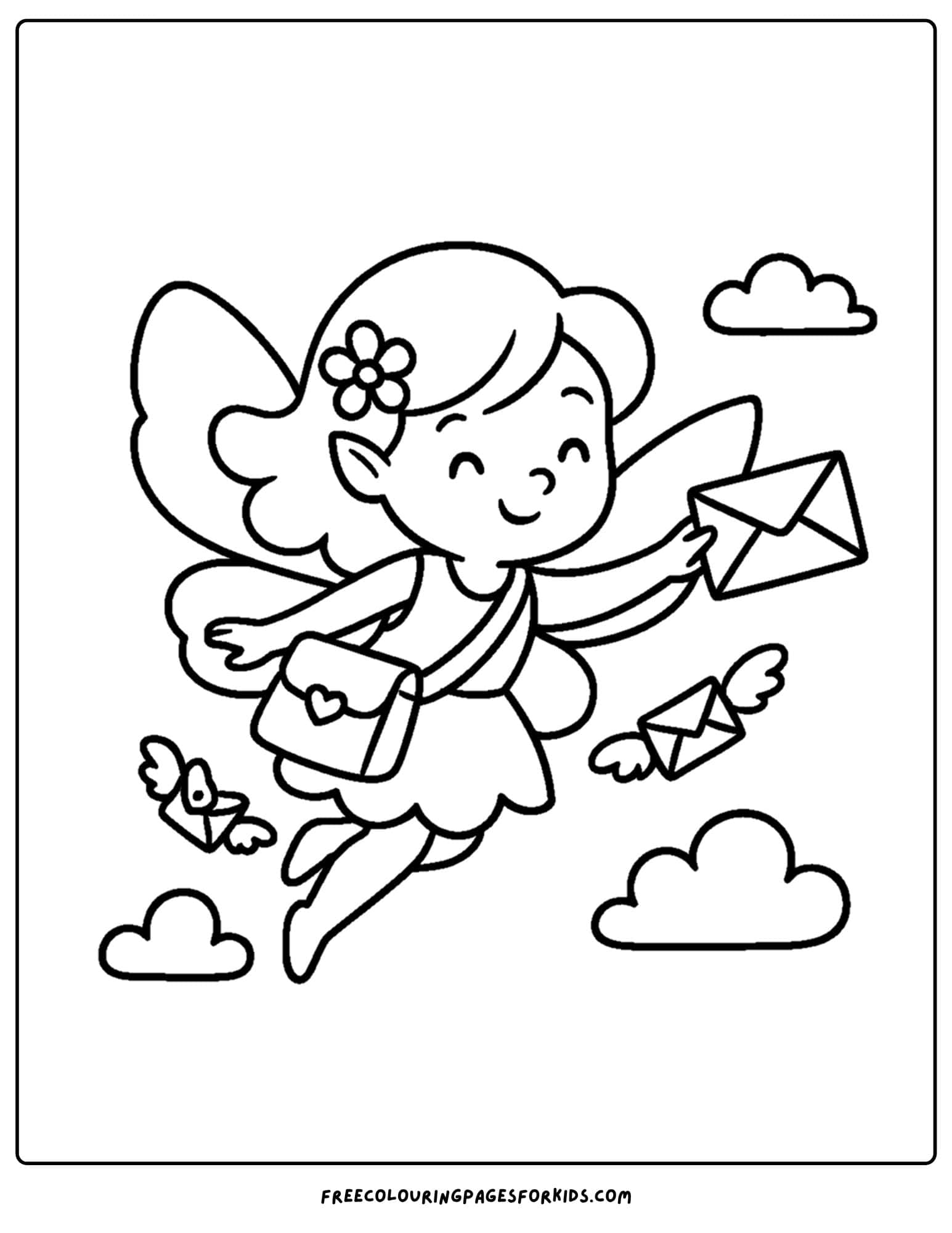 a fairy delivering magic mail