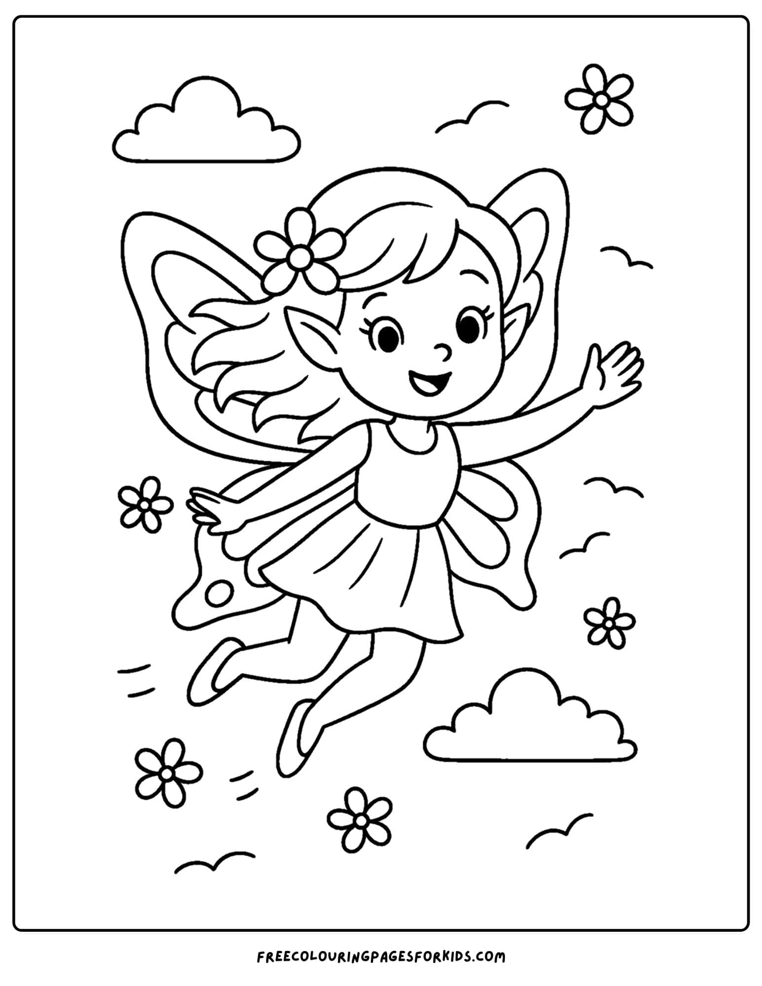 a fairy flying