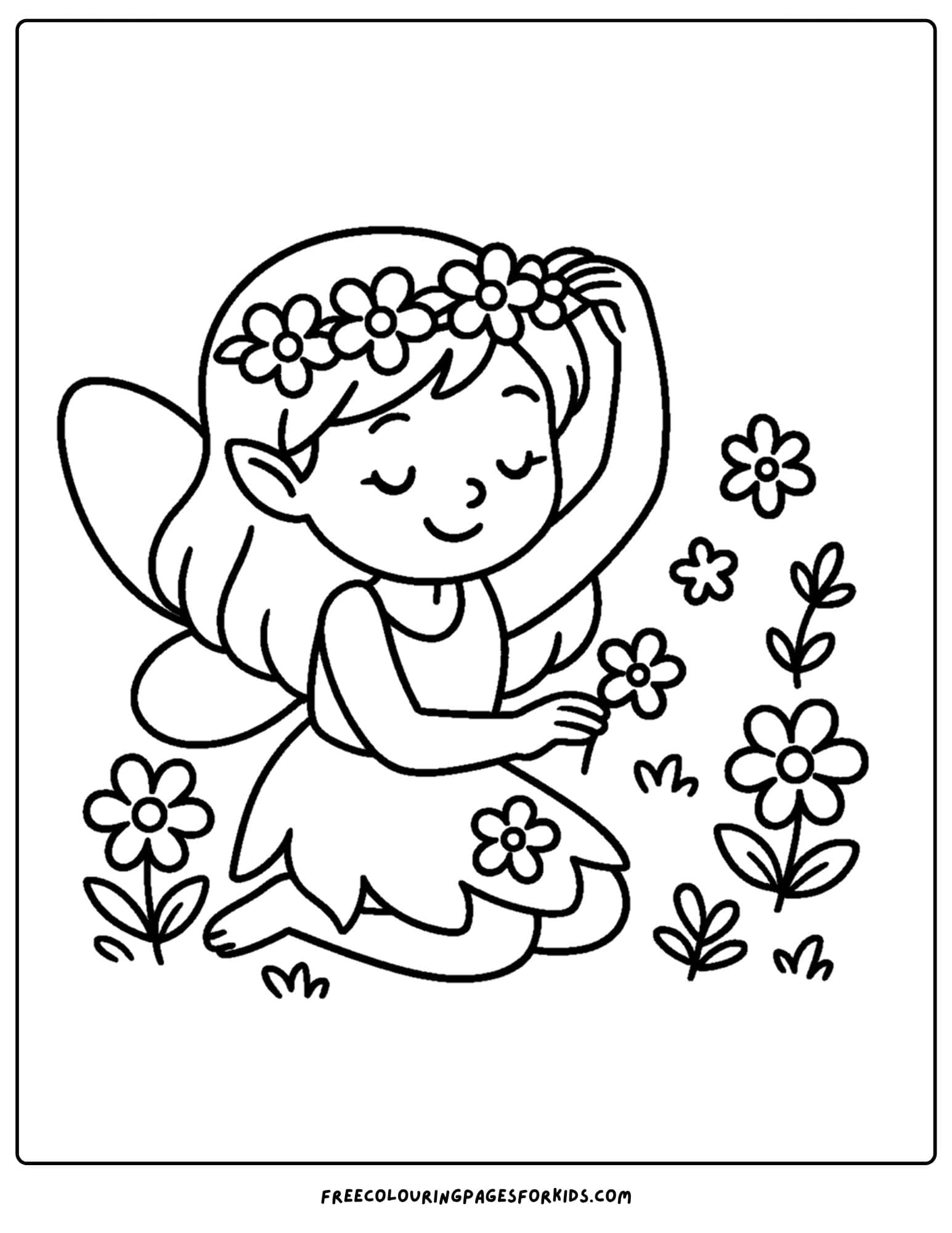 a fairy with flowers