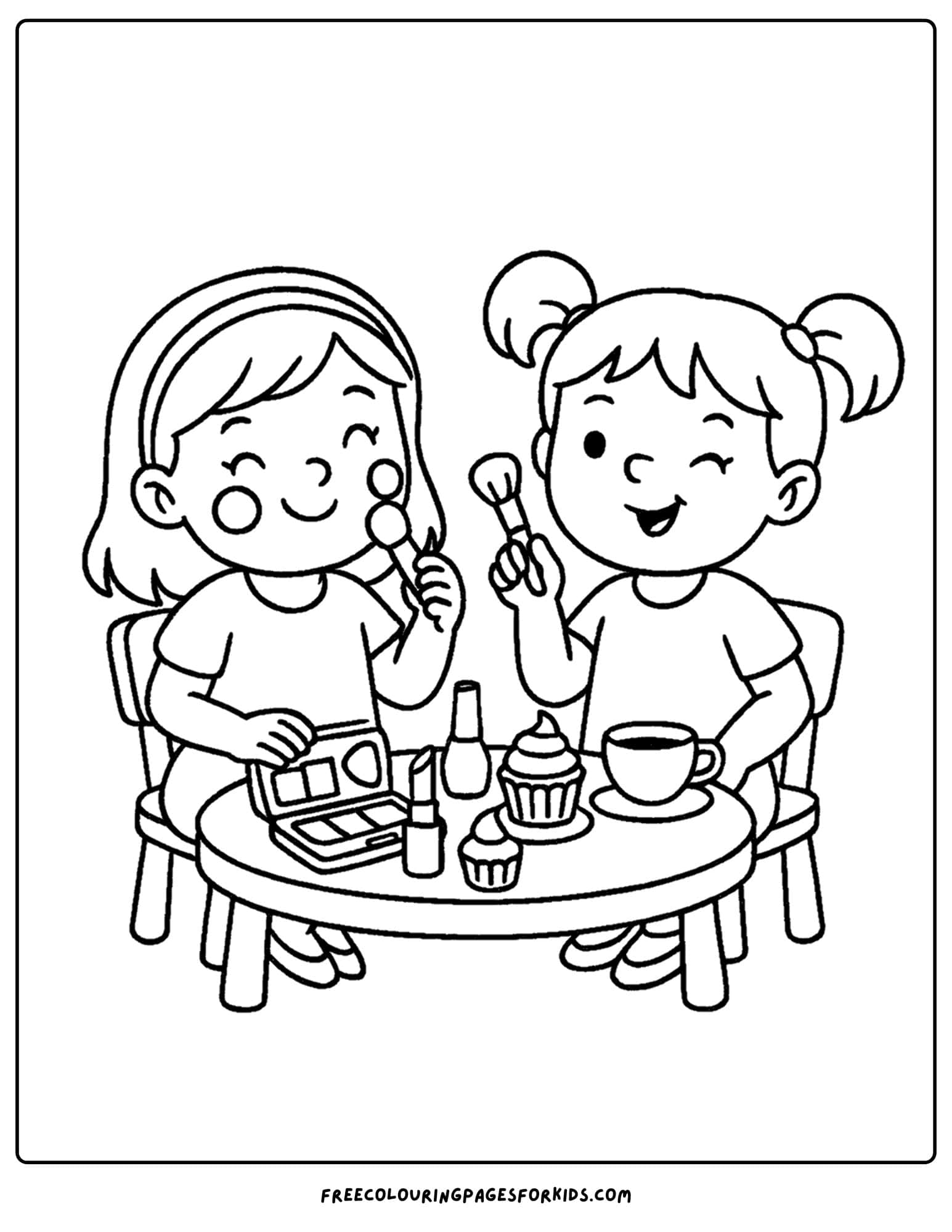 a makeup tea party