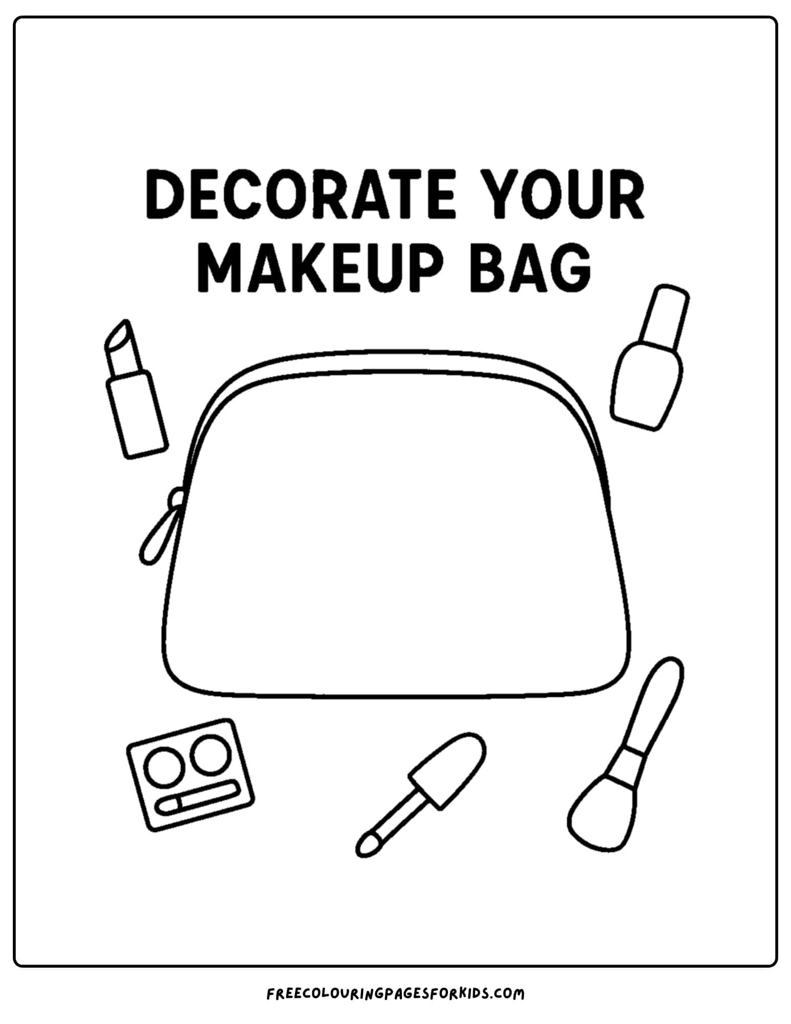 decorate your own makeup bag