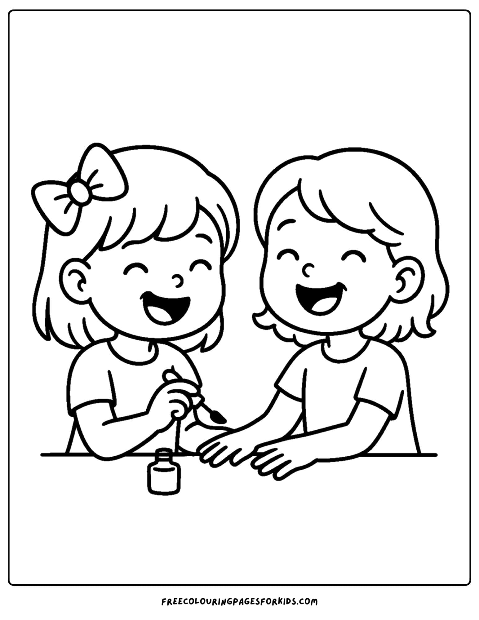 girls doing their nails
