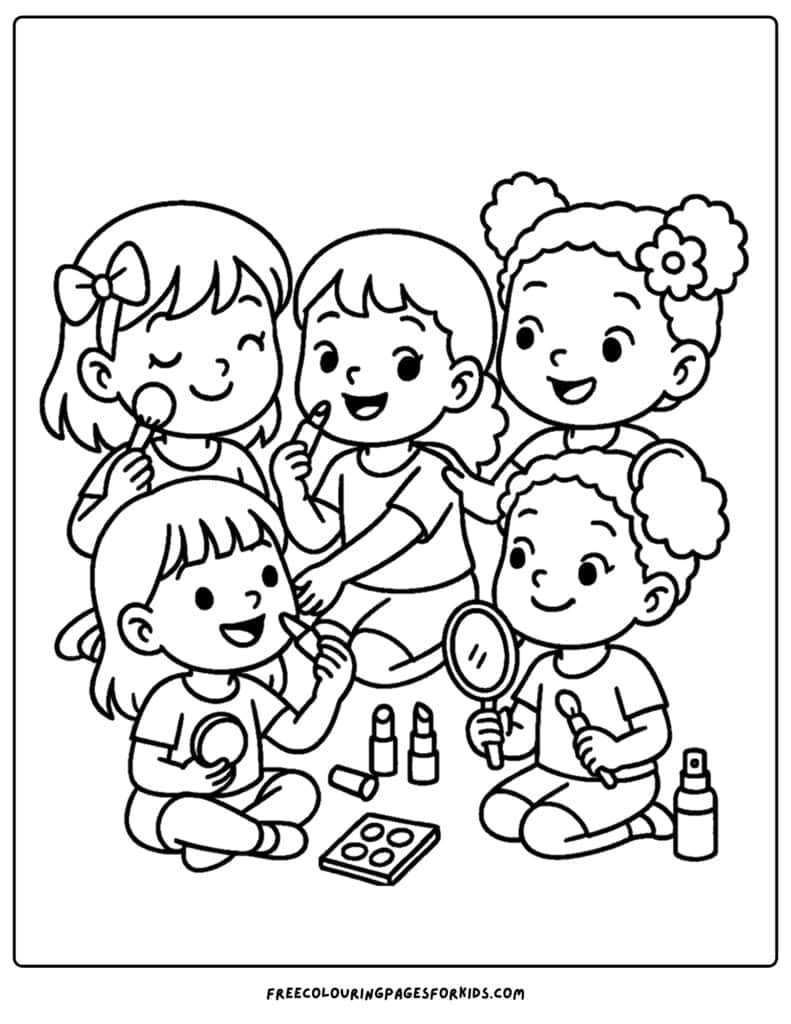 Makeup Coloring Pages