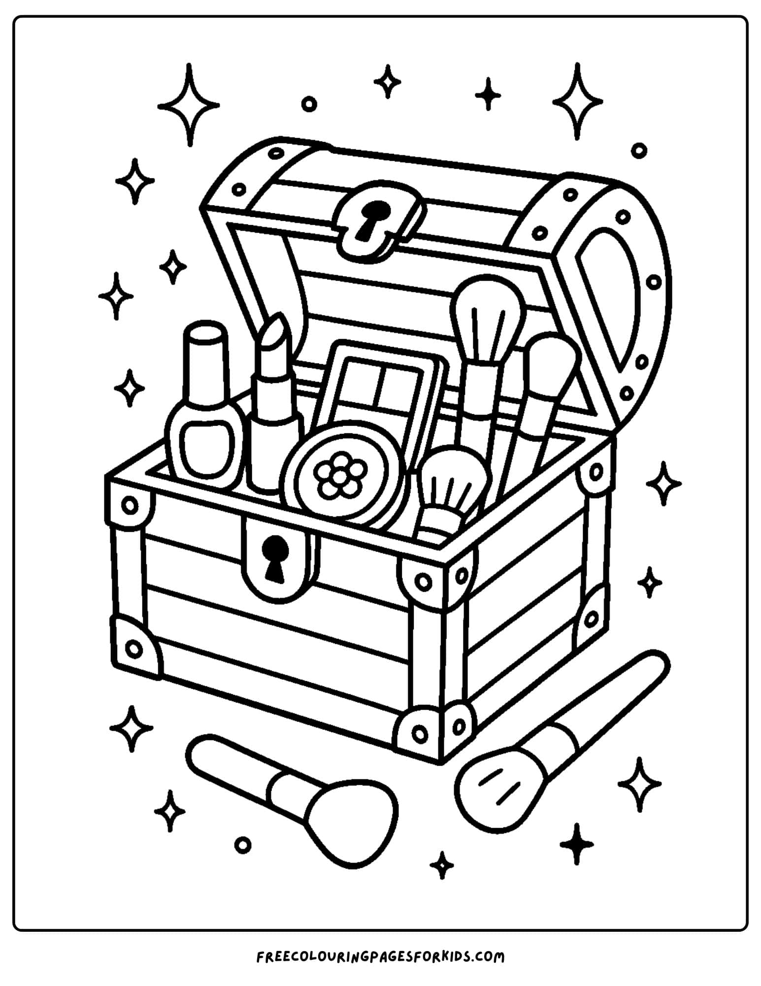 a chest of makeup tools
