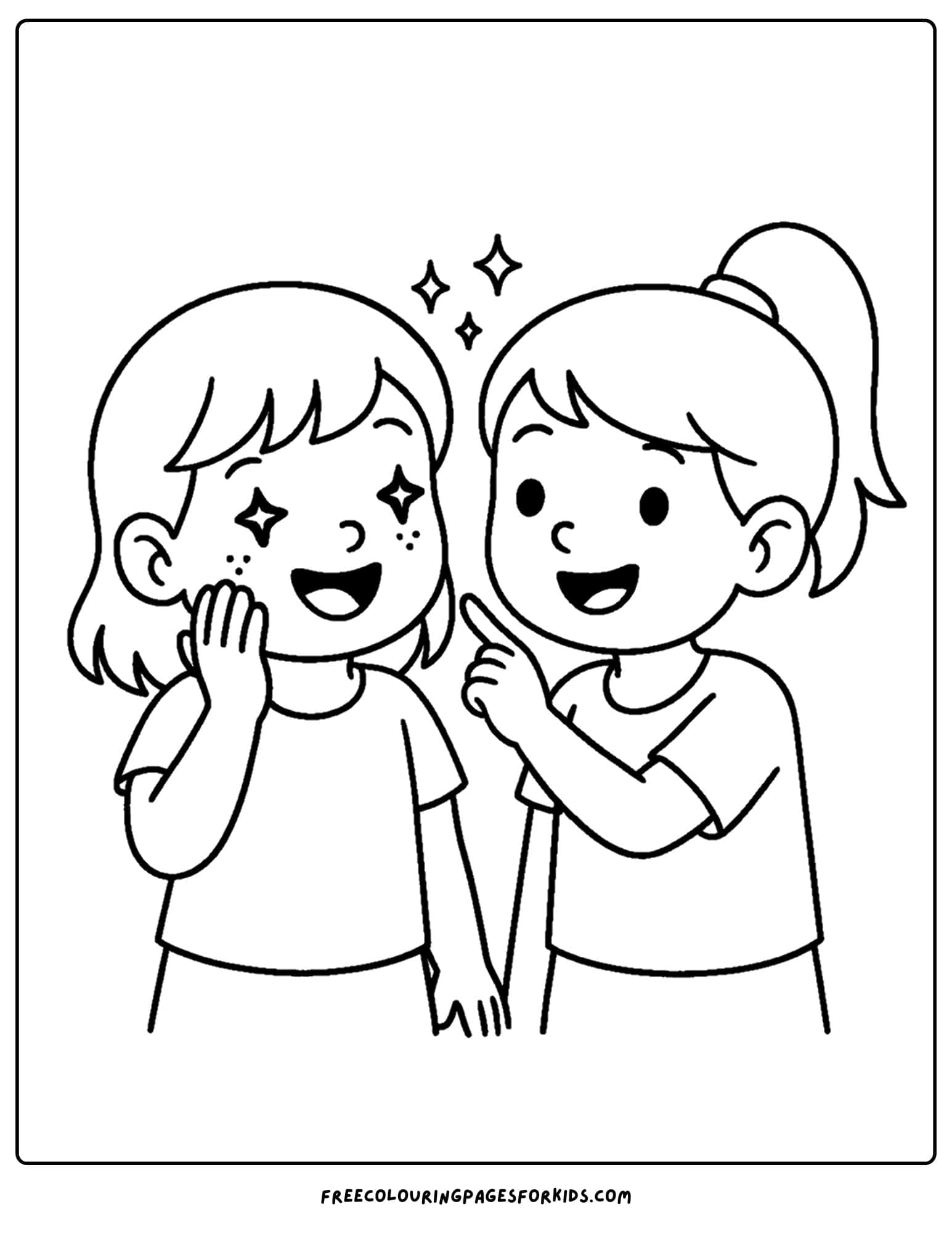 girls doing makeup with sparkly cheeks