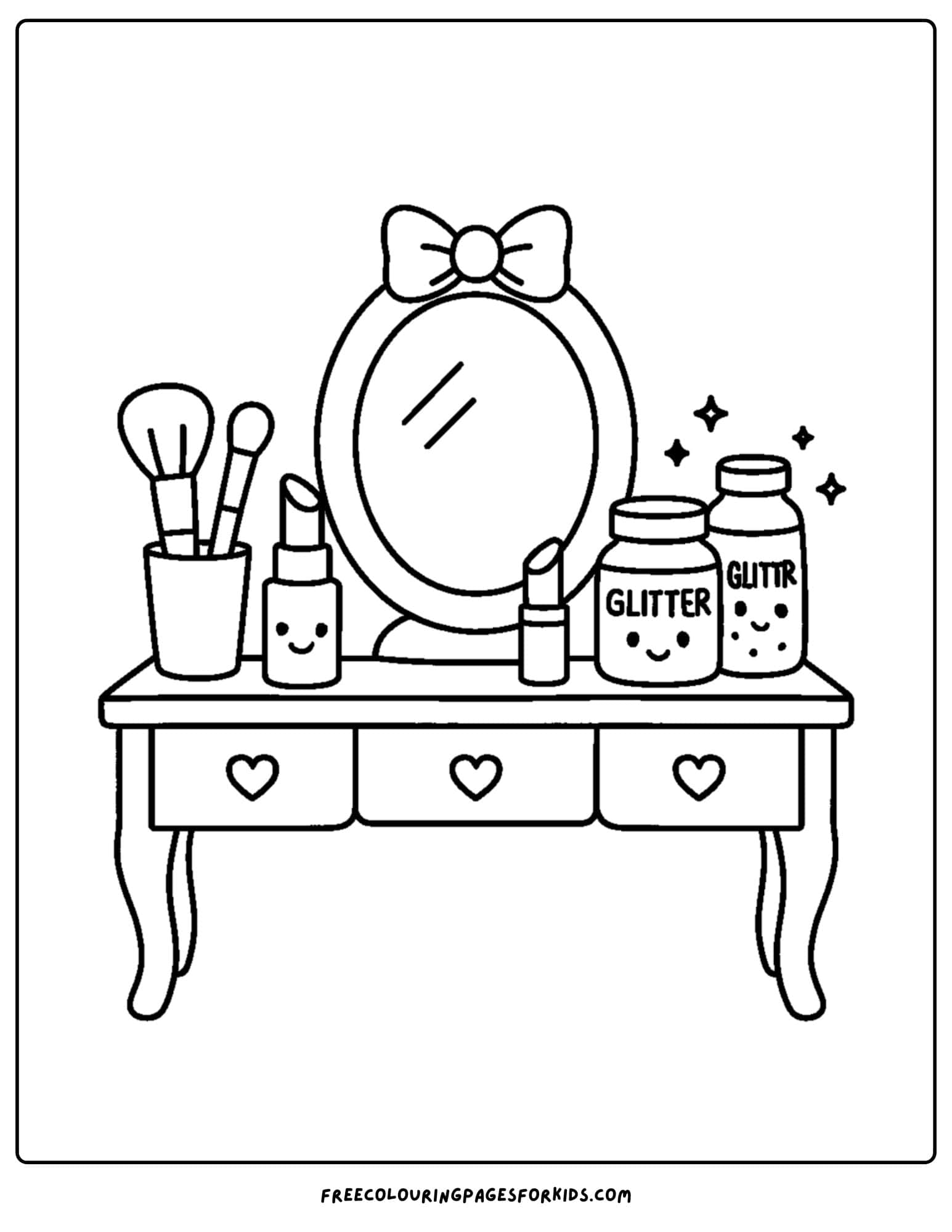 a makeup vanity table