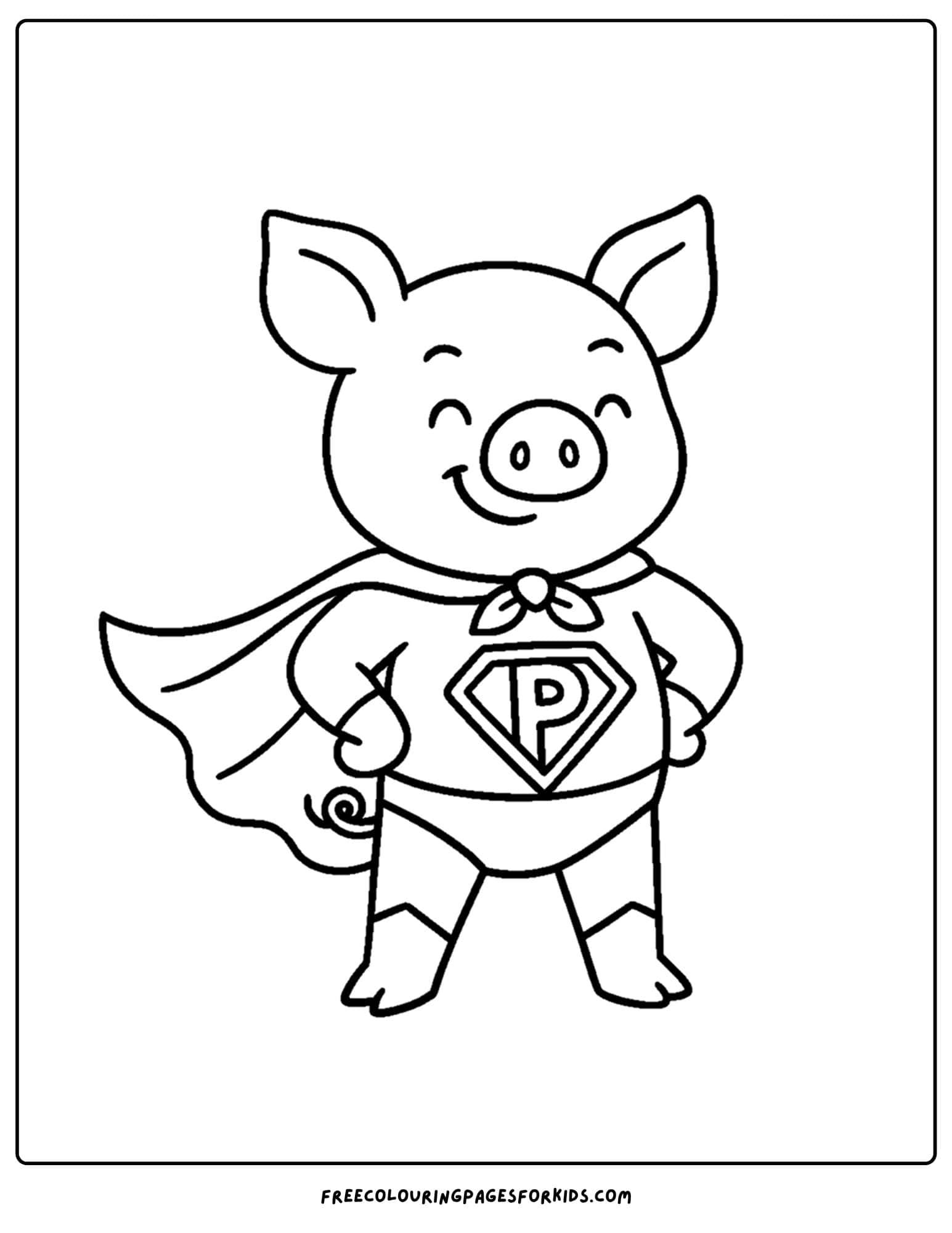 a superhero pig