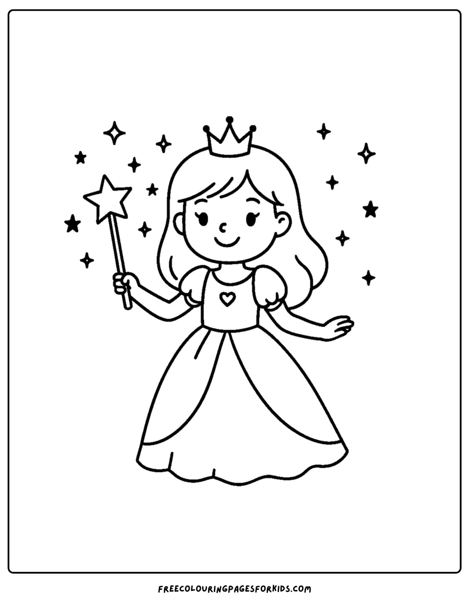 a princess holding a magic wand