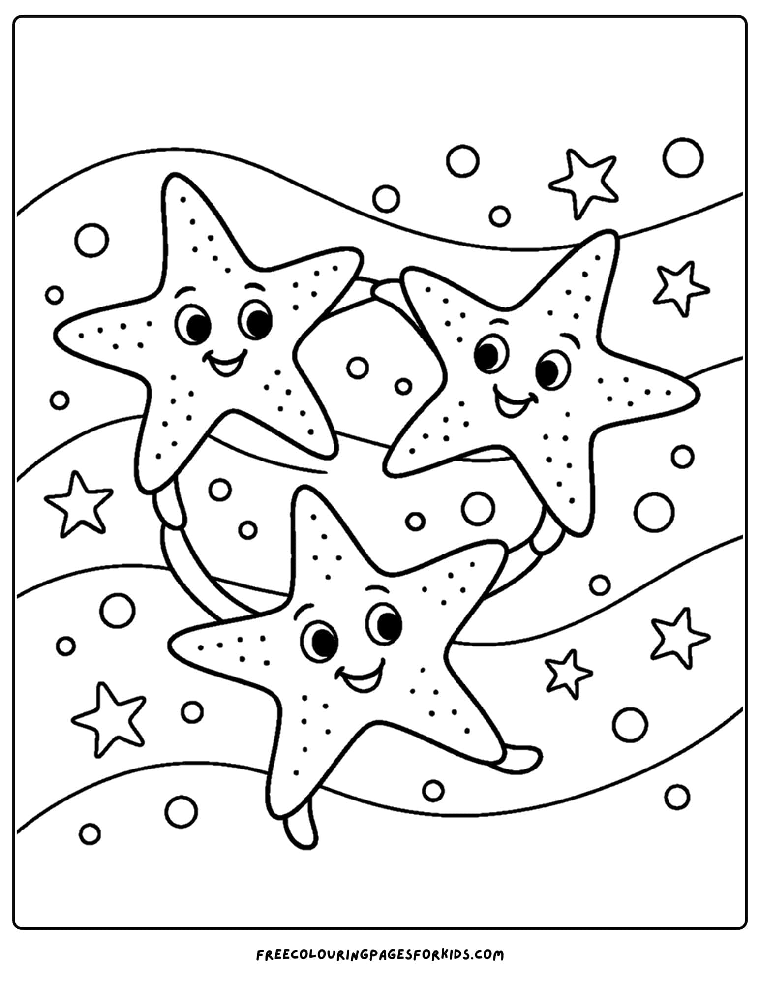 starfish dancing around
