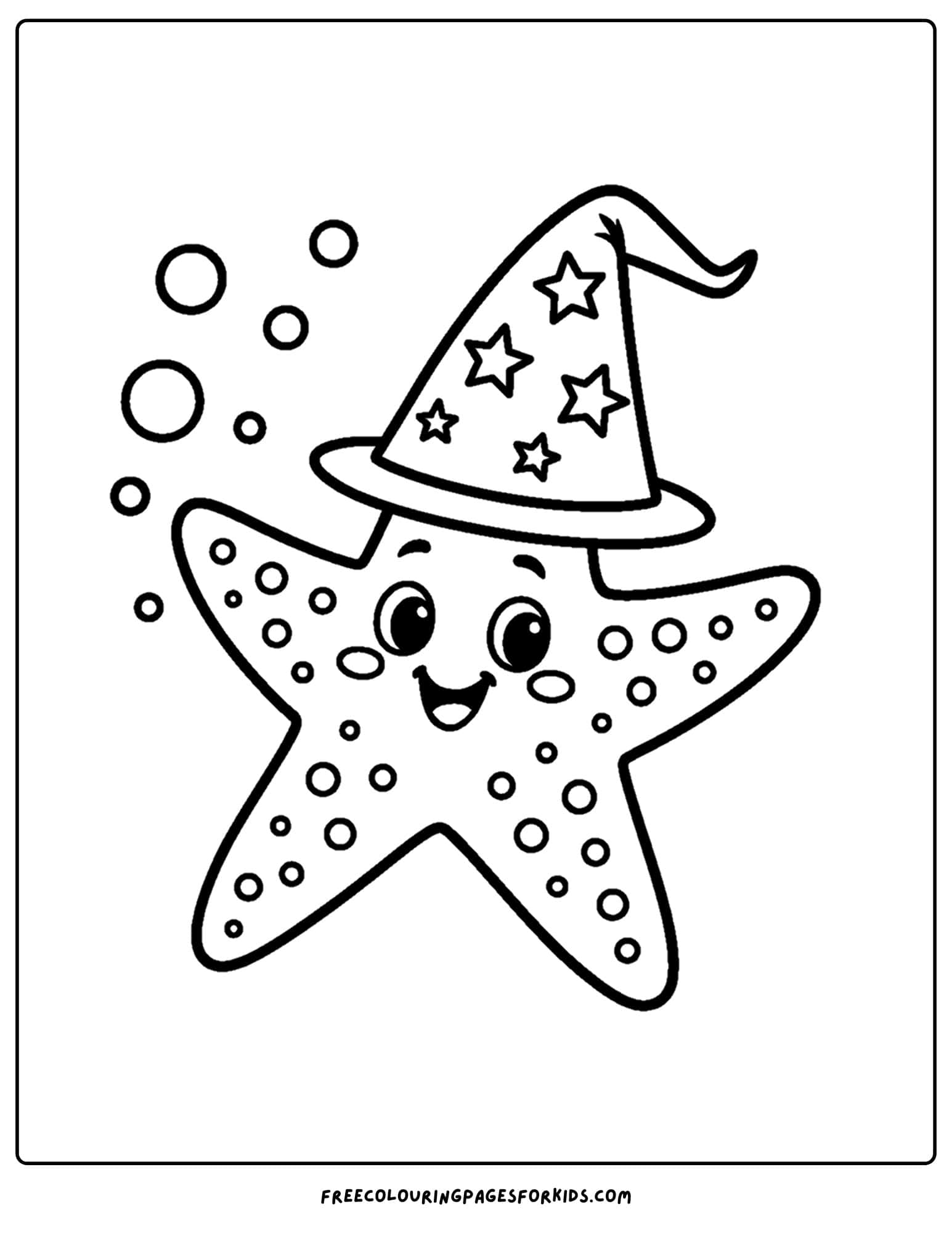 a starfish with a magic hat