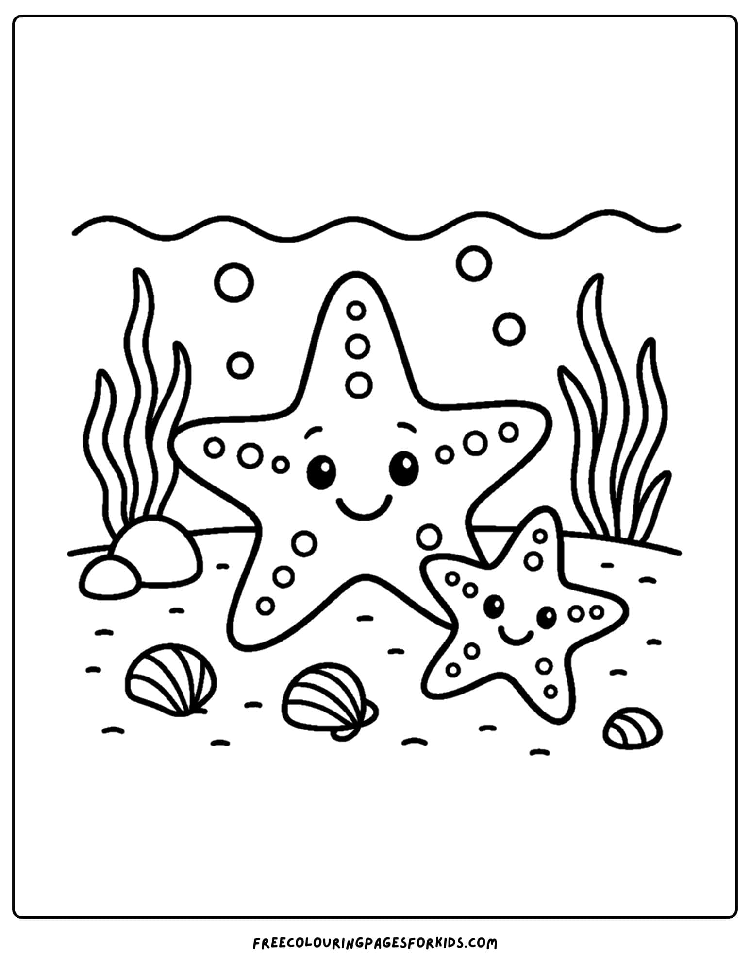 a starfish on the sea floor