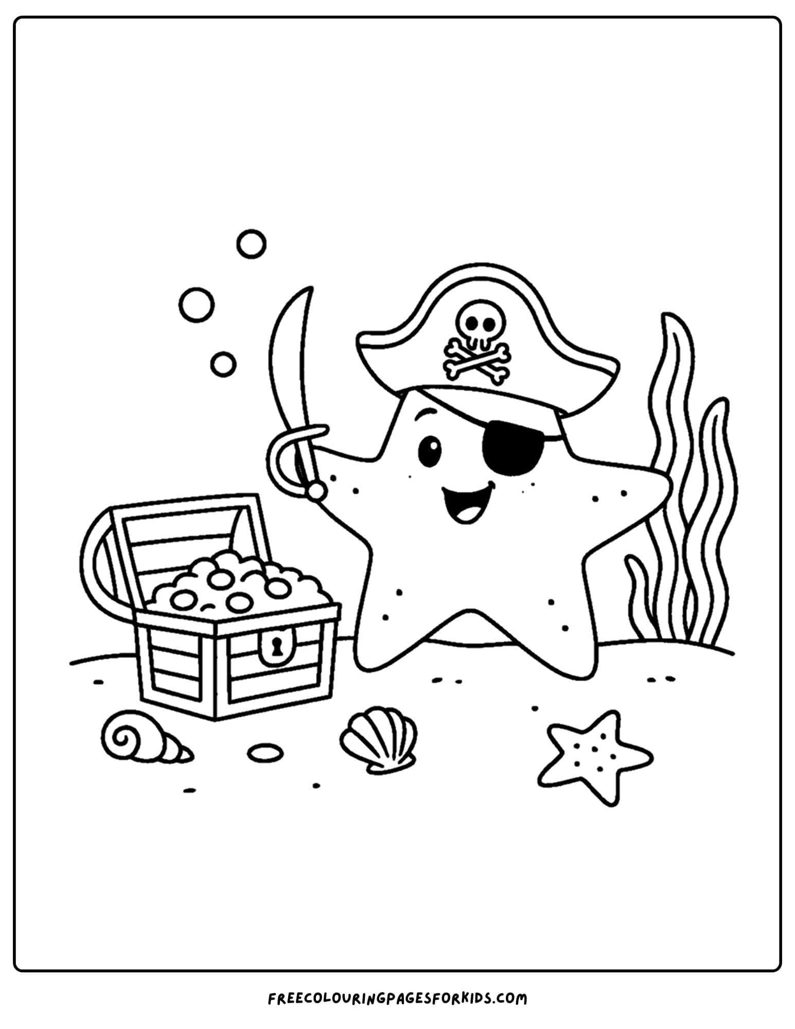 a starfish dressed as a pirate