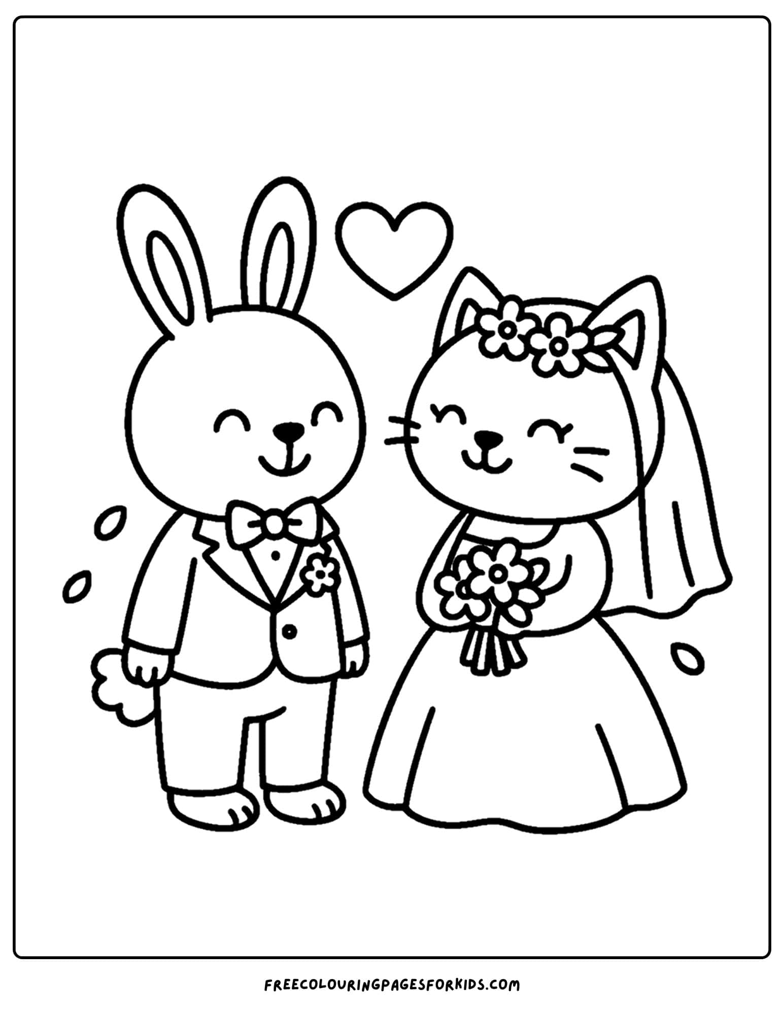 two animals getting married
