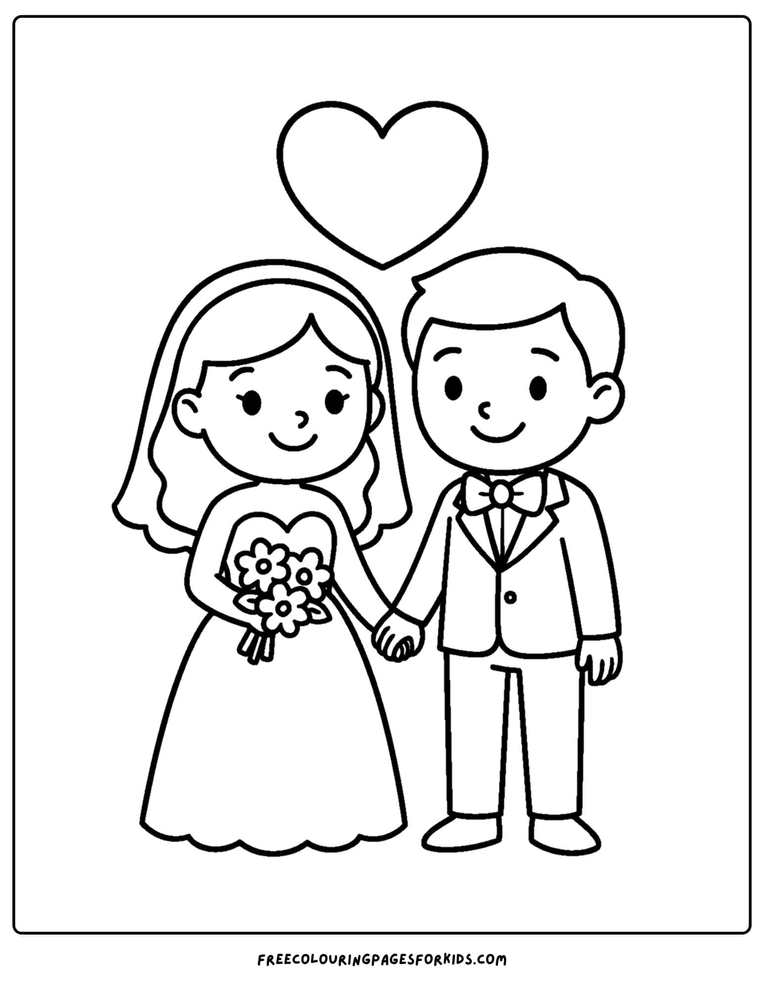 a happy bride and groom
