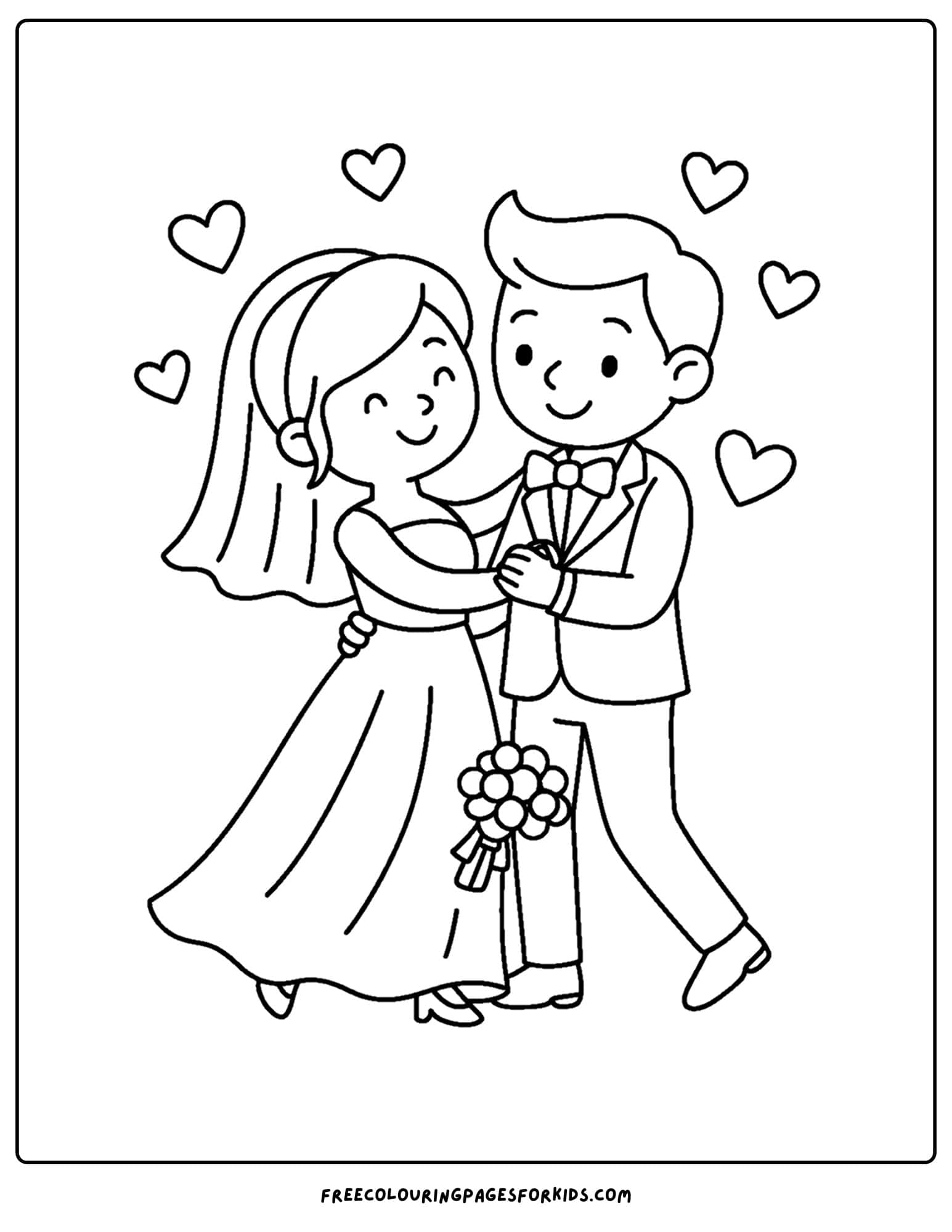 a bride and grooms first dance