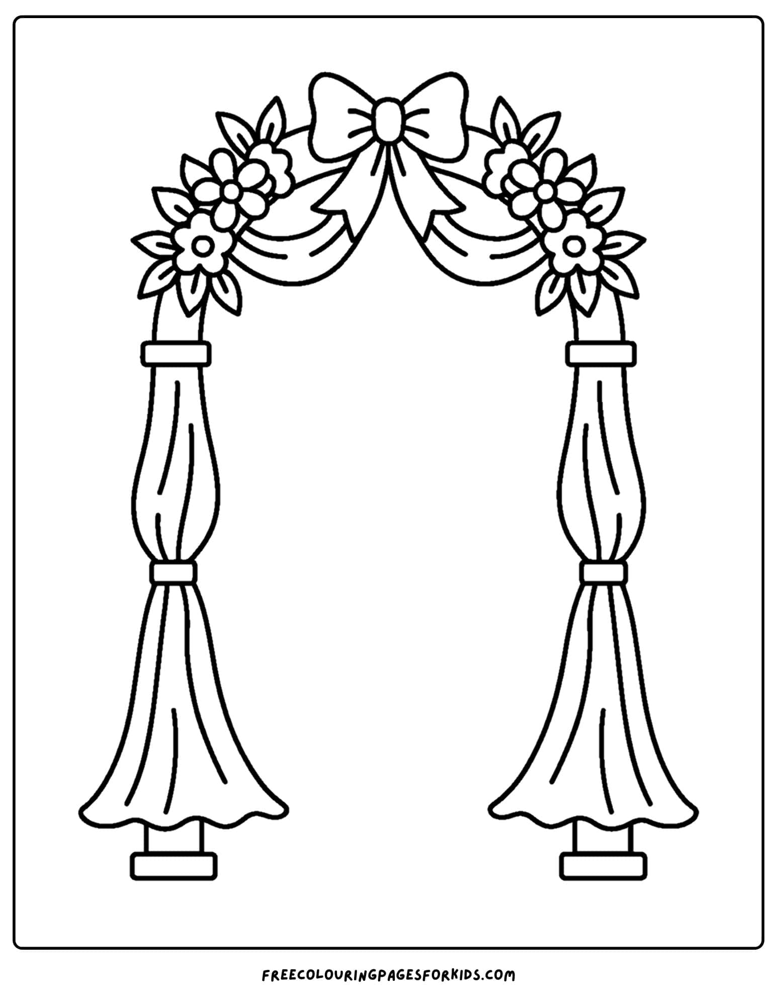 a bridal flower covered arch