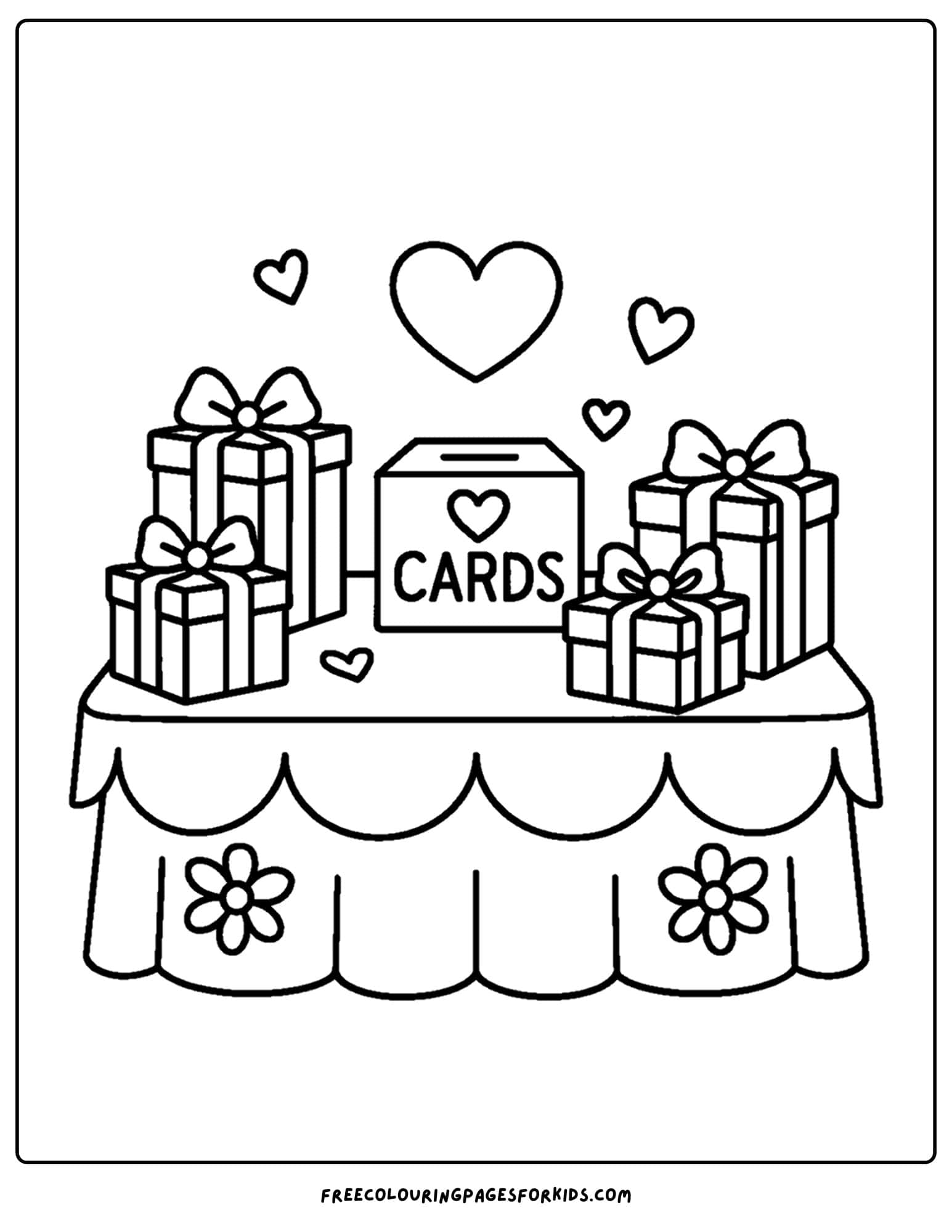 a wedding gift table