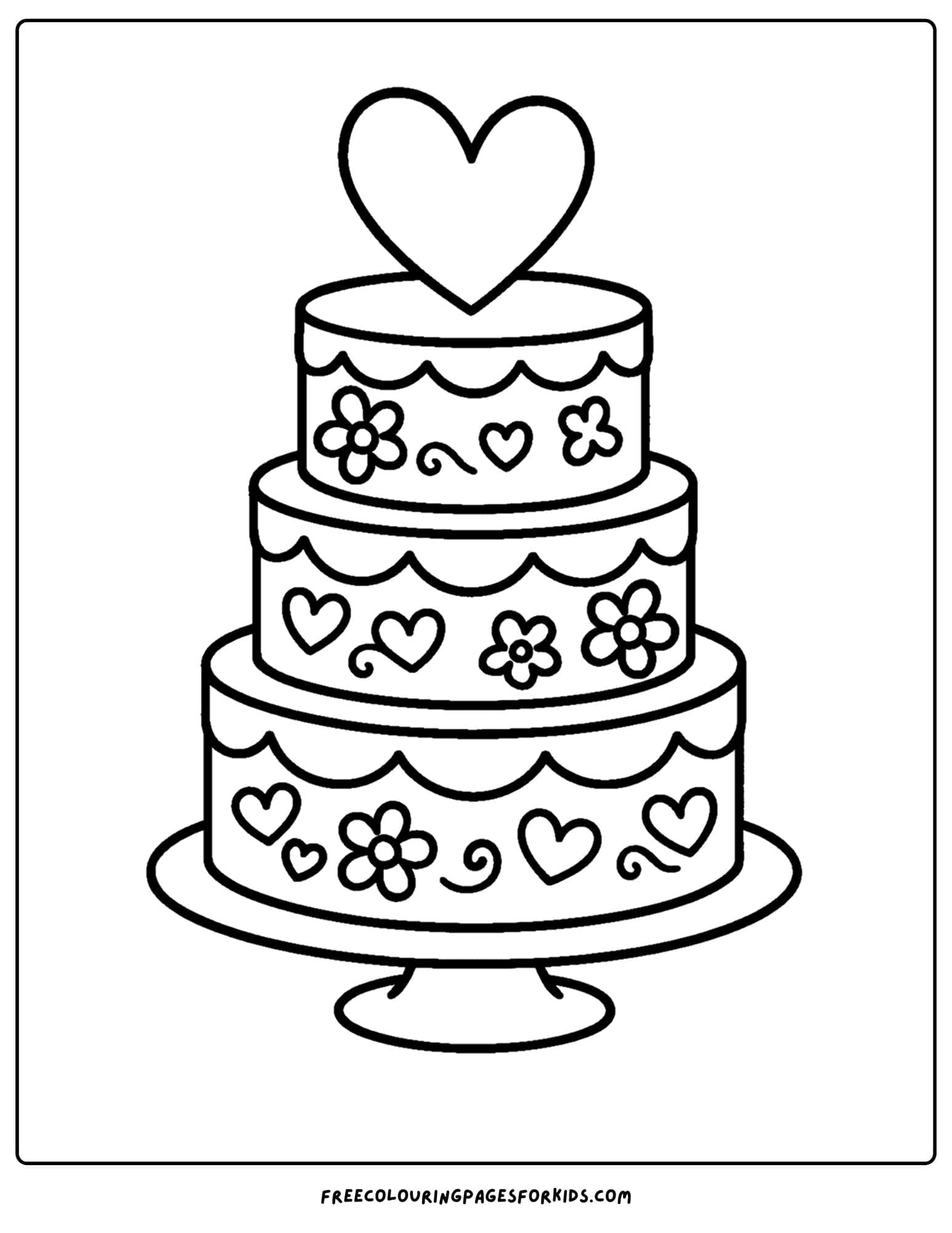 three tier wedding cake