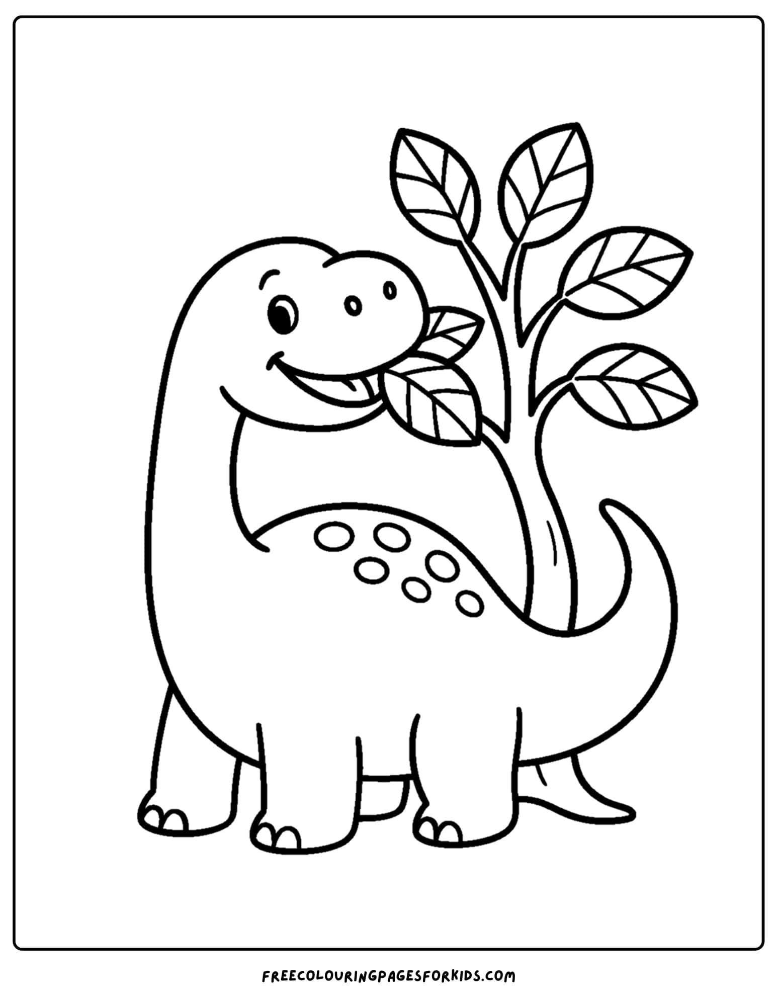 a dinosaur coloring page featuring a brontosaurus