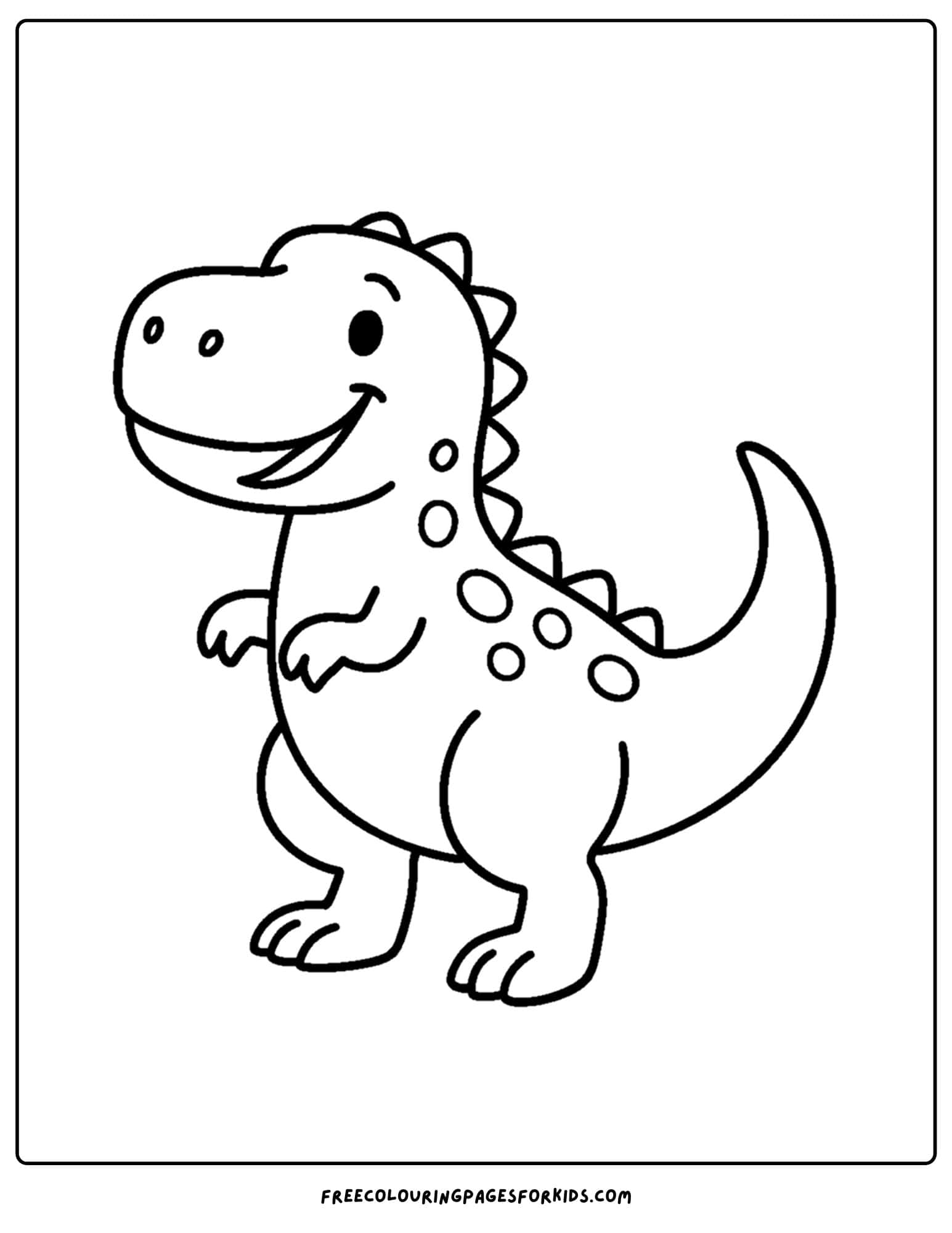 a dinosaur coloring page featuring a t-rex