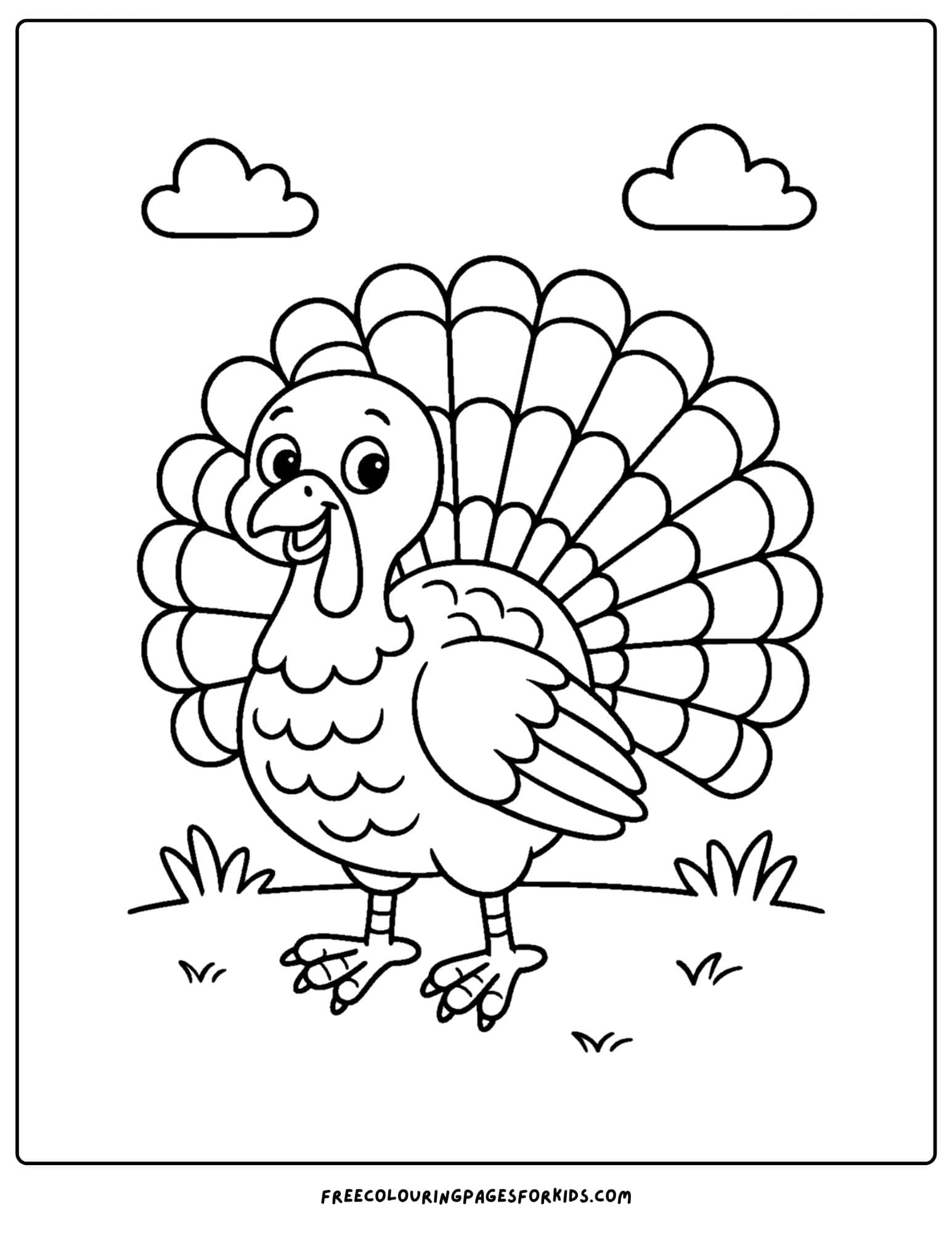 a farm coloring page featuring a turkey