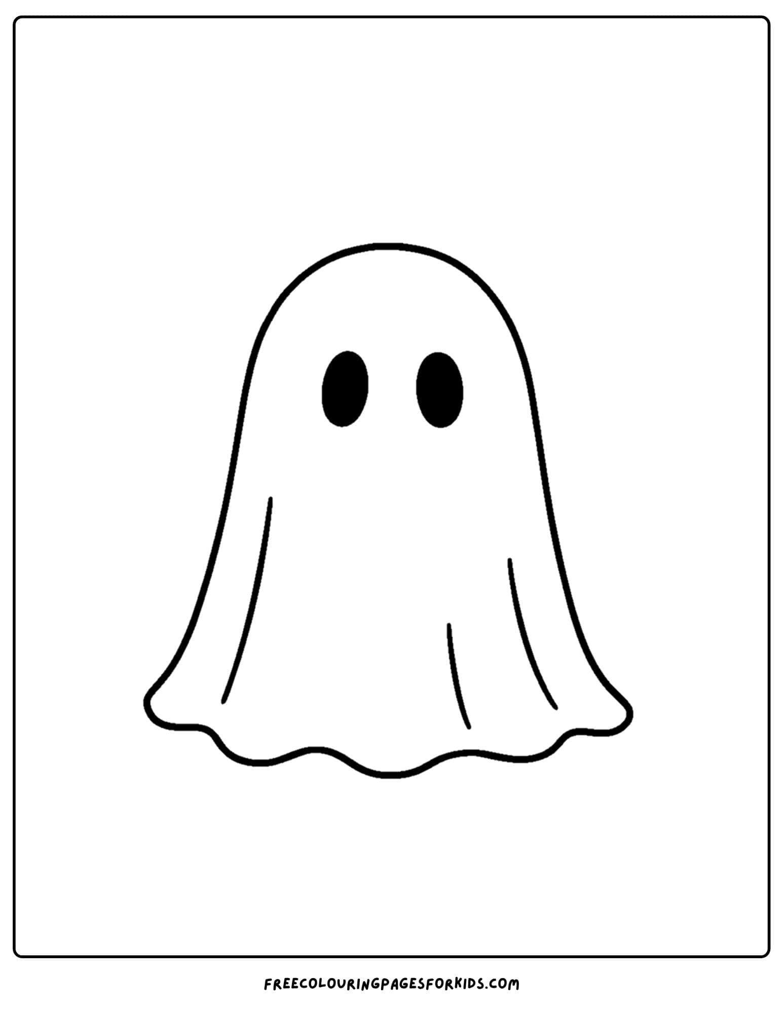 a spooky ghost coloring page